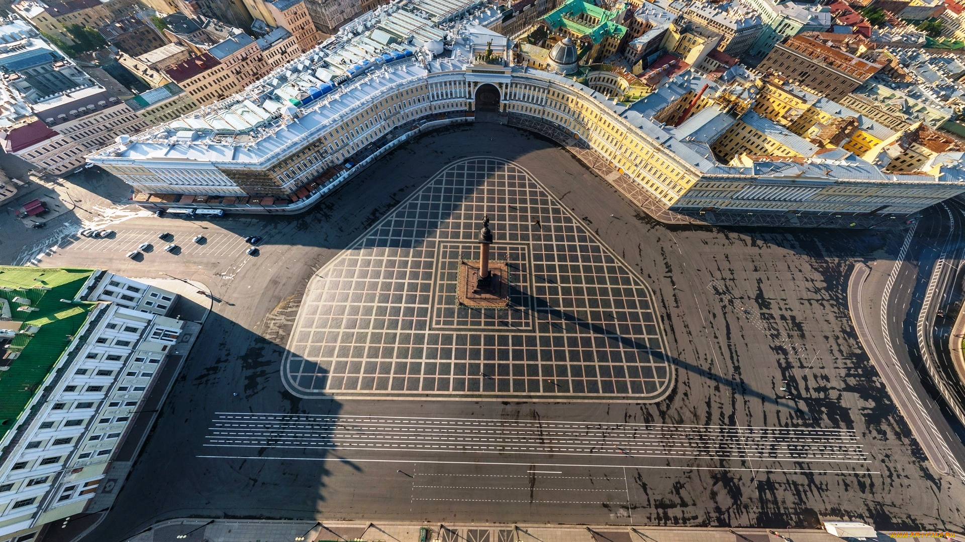 города, санкт-петербург, , петергоф, , россия, здания, колонна, панорама, разметка, дворцовая, площадь