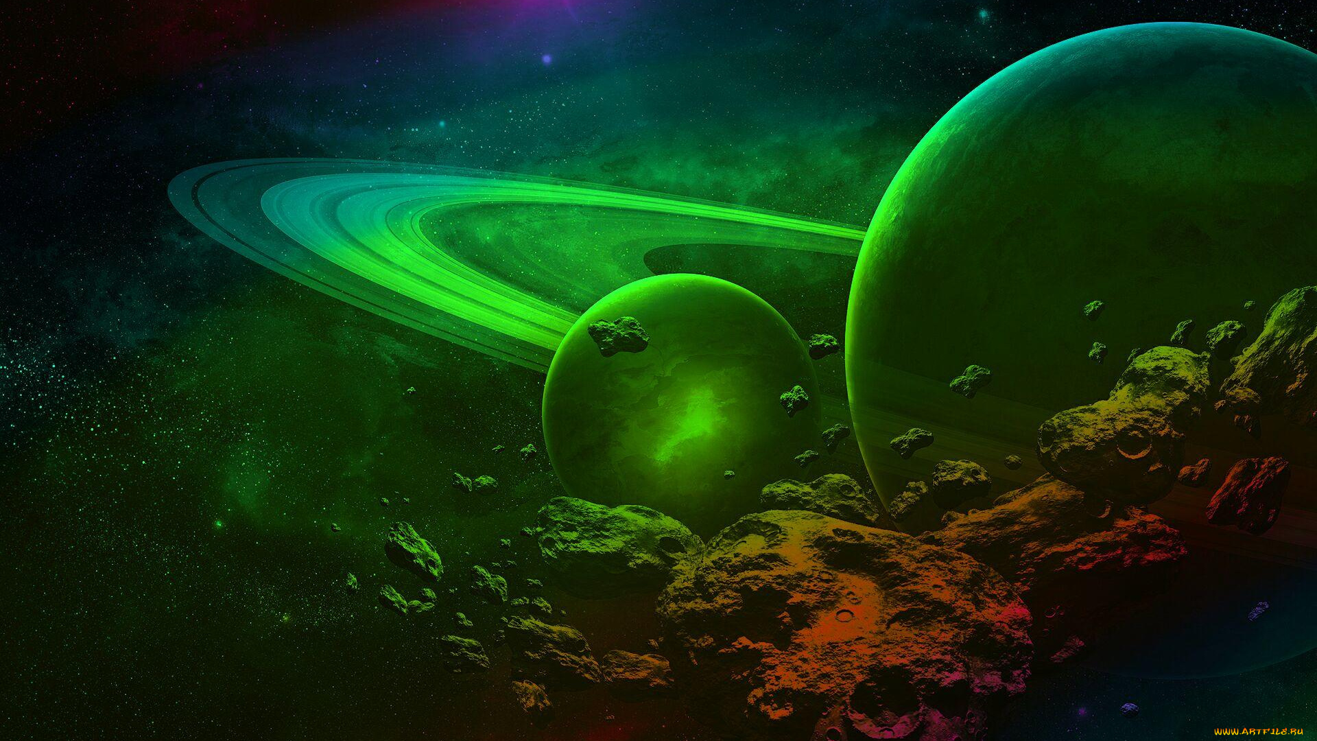 космос, арт, созвездия, звёзды, планеты, вселенная