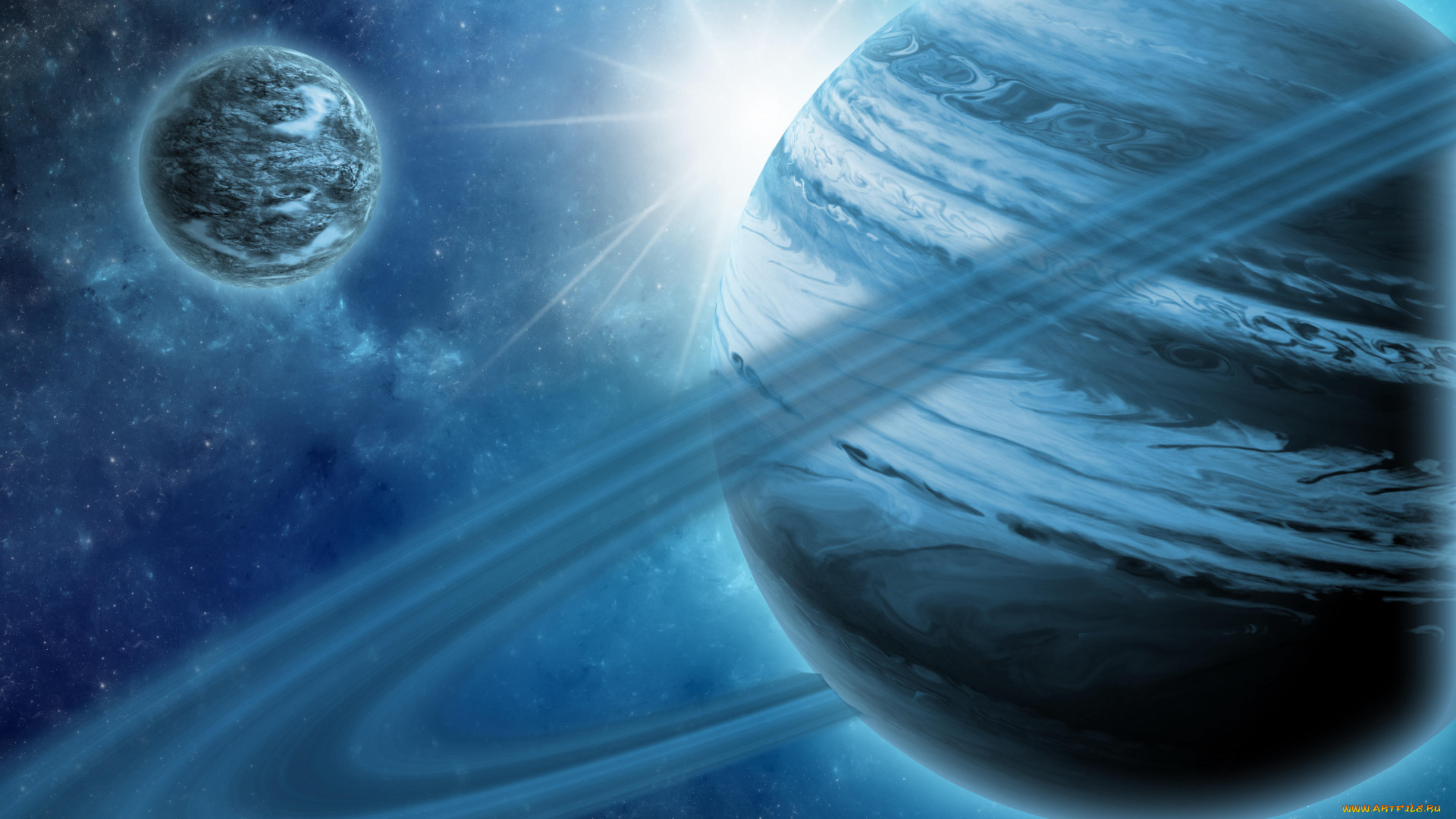 космос, арт, вселенная, планеты, звёзды, созвездия