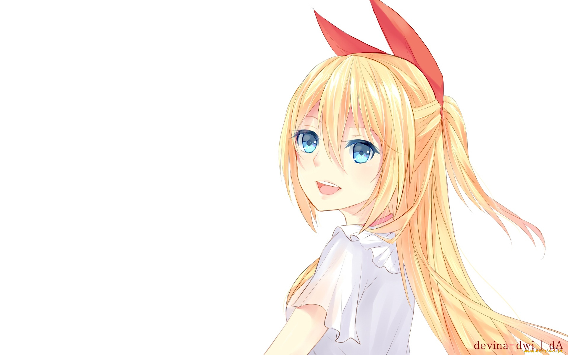 аниме, nisekoi, фон, взгляд, девушка