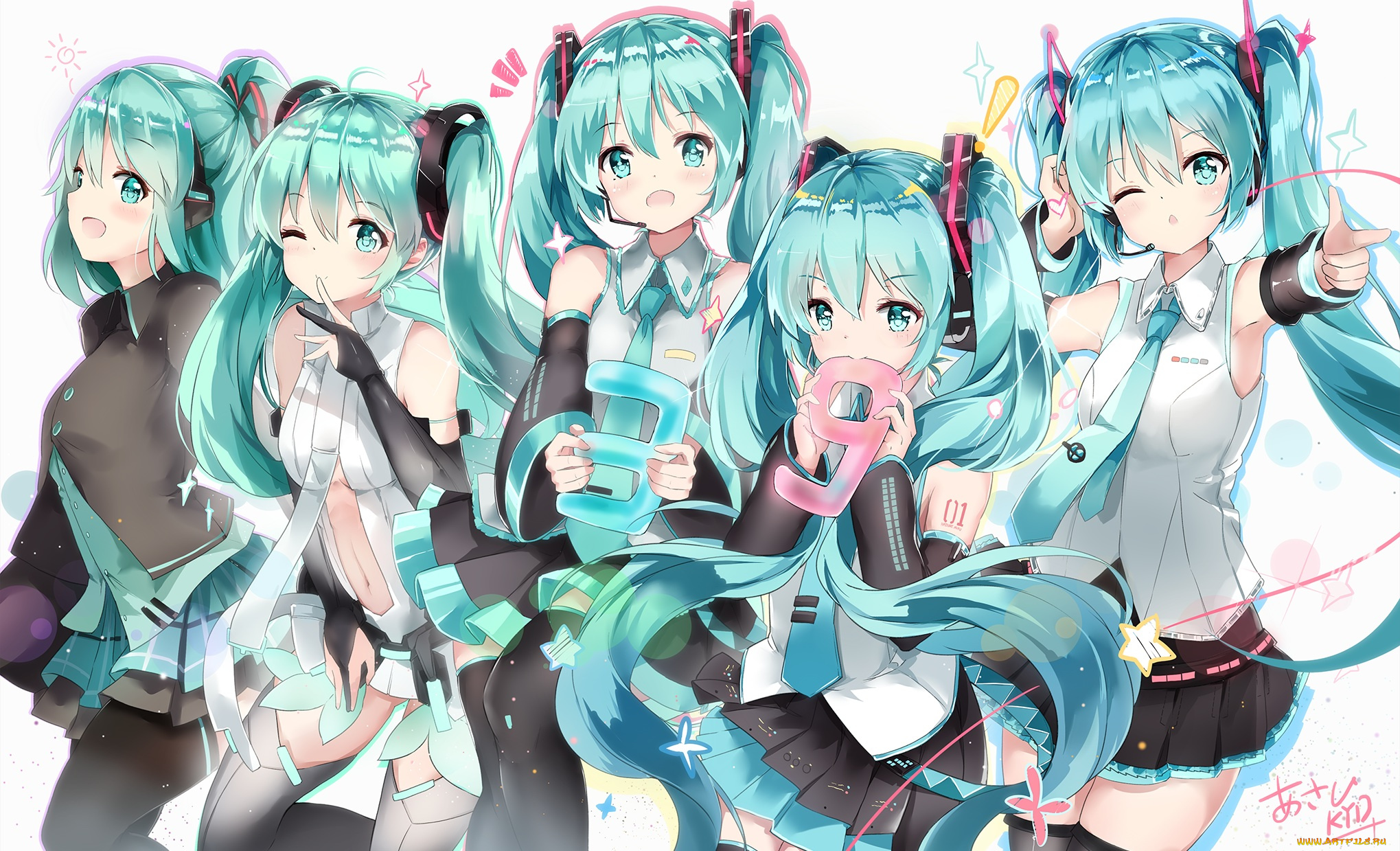 аниме, vocaloid, hatsune, miku