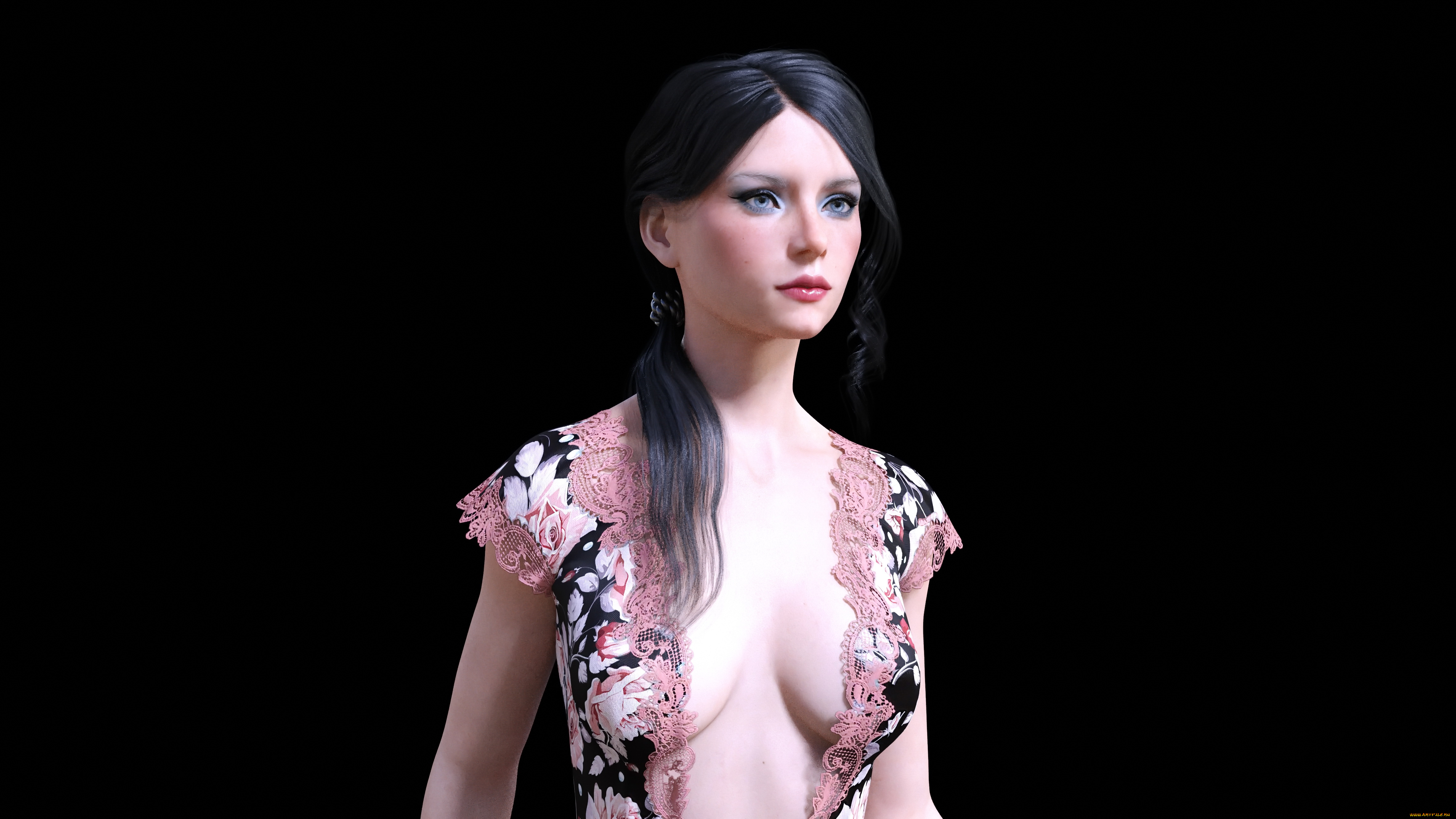 3д, графика, люди, , people, взгляд, девушка, фон