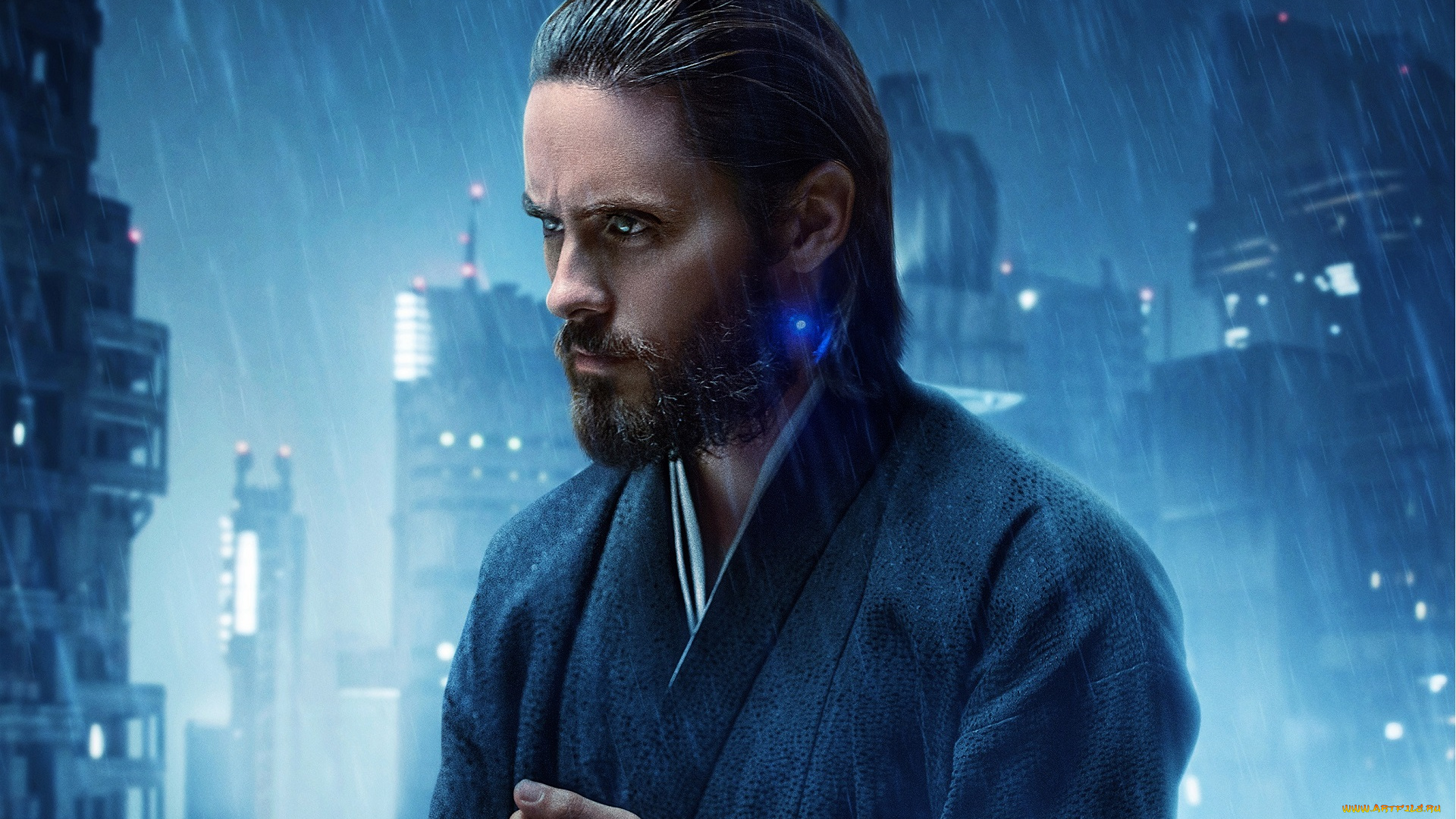 кино, фильмы, blade, runner, 2049, огни, город, blade, runner, 2049, дождь, бегущий, по, лезвию, фантастика, мужчина, jared, leto