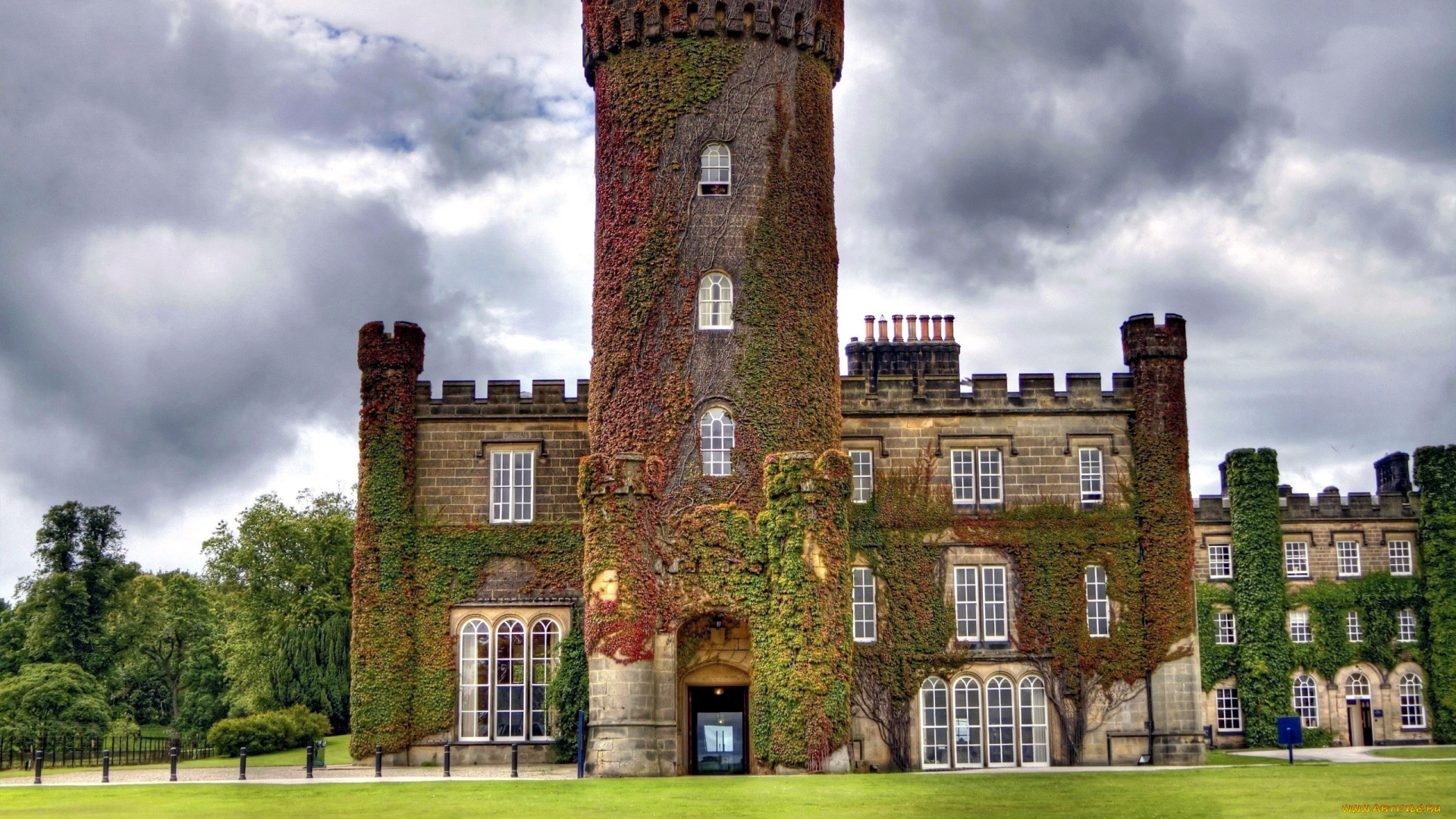 swinton, castle, города, замки, англии, swinton, castle