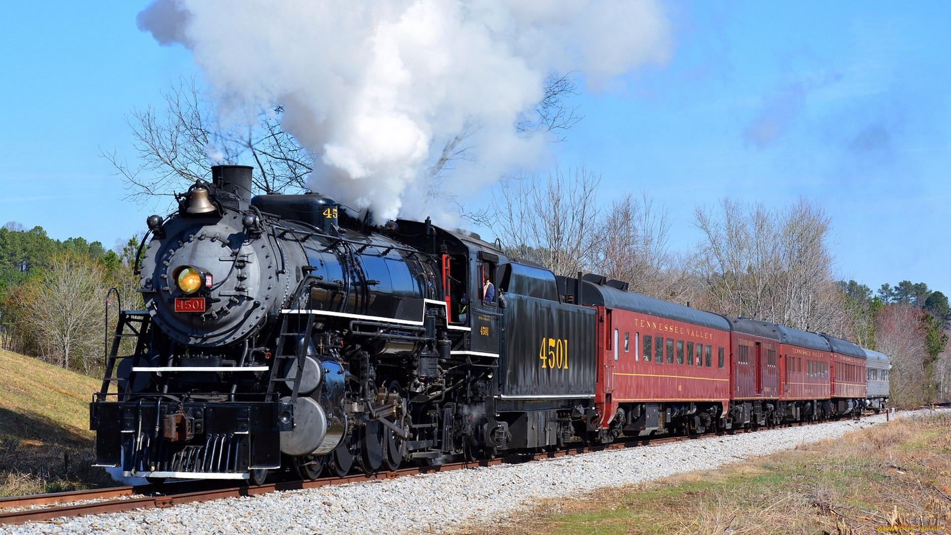 техника, паровозы, локомотив, состав