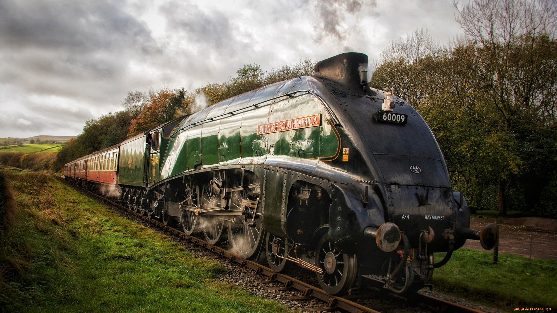 техника, паровозы, локомотив, состав