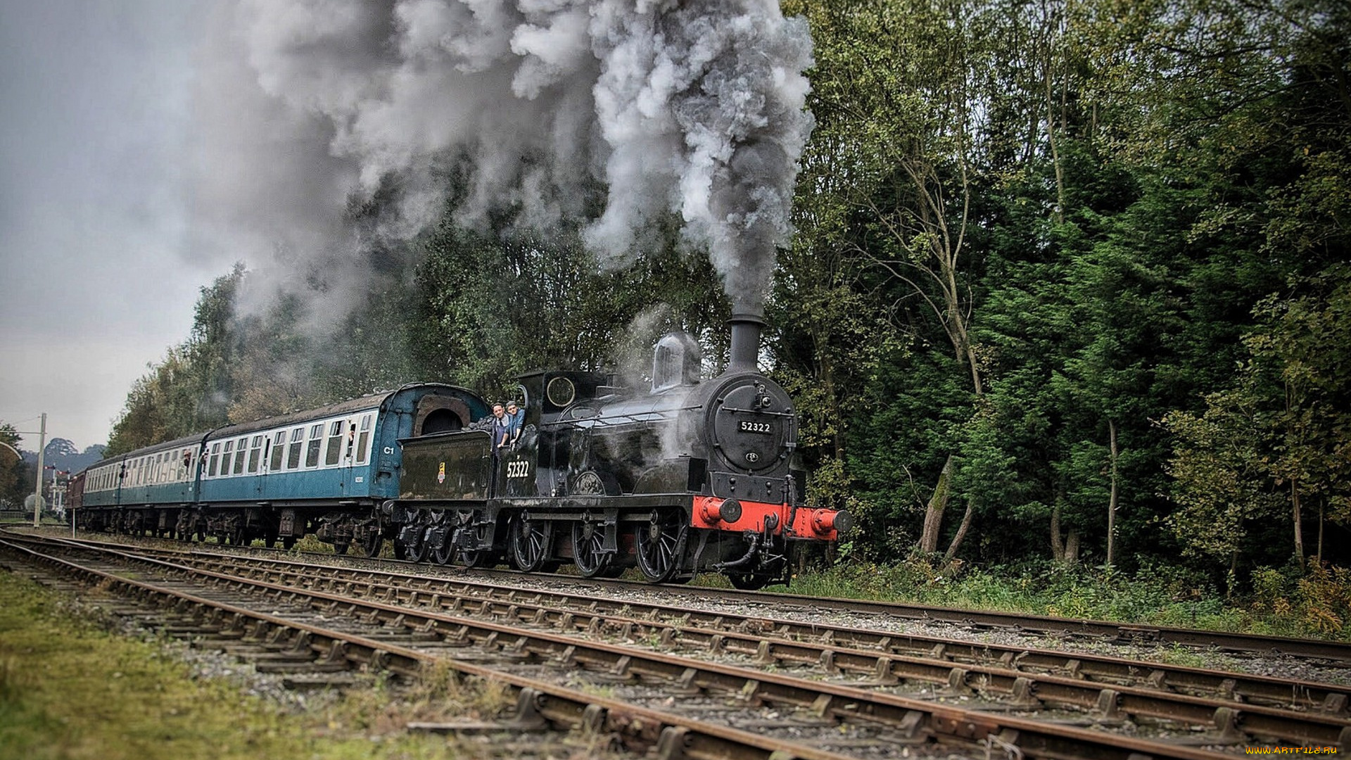 техника, паровозы, локомотив, состав