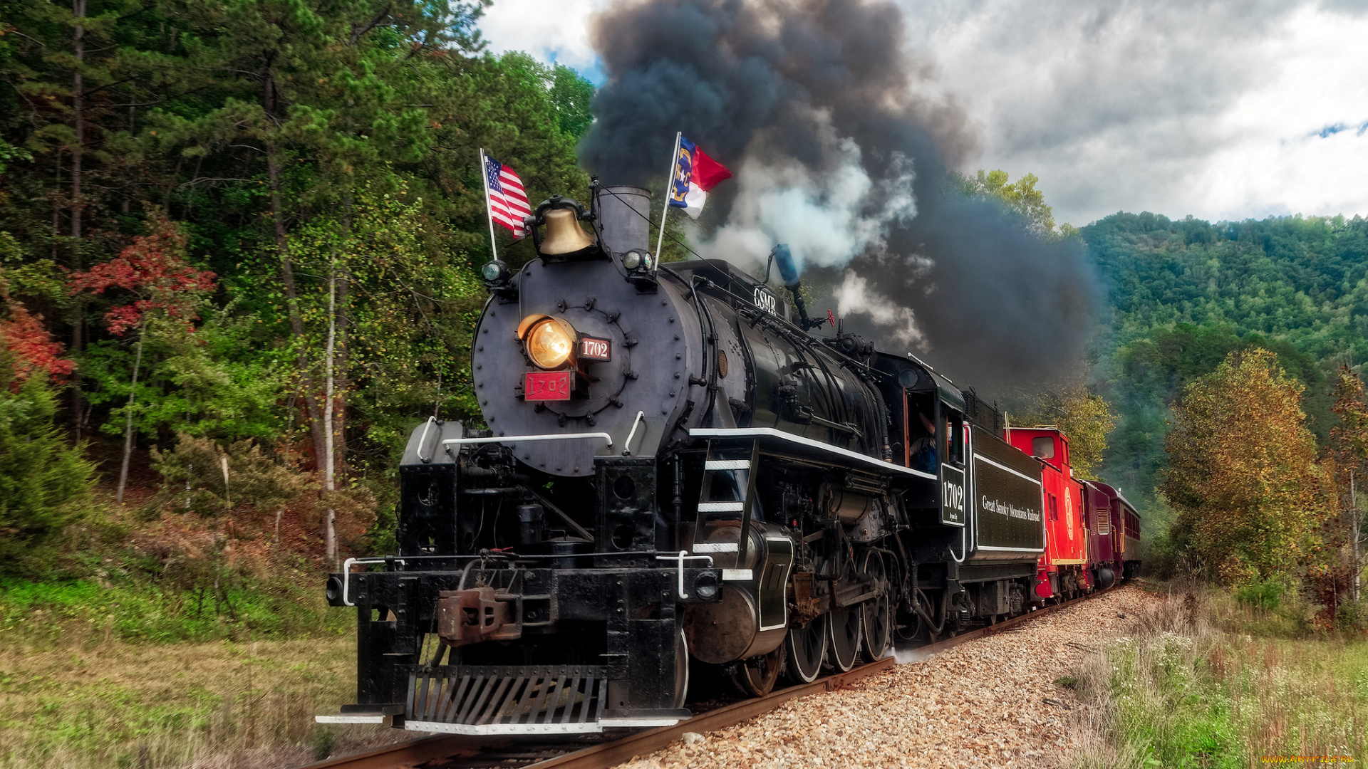 техника, паровозы, состав, локомотив