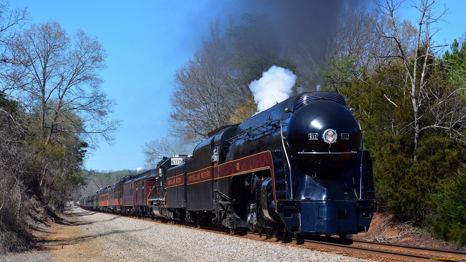 техника, паровозы, состав, локомотив