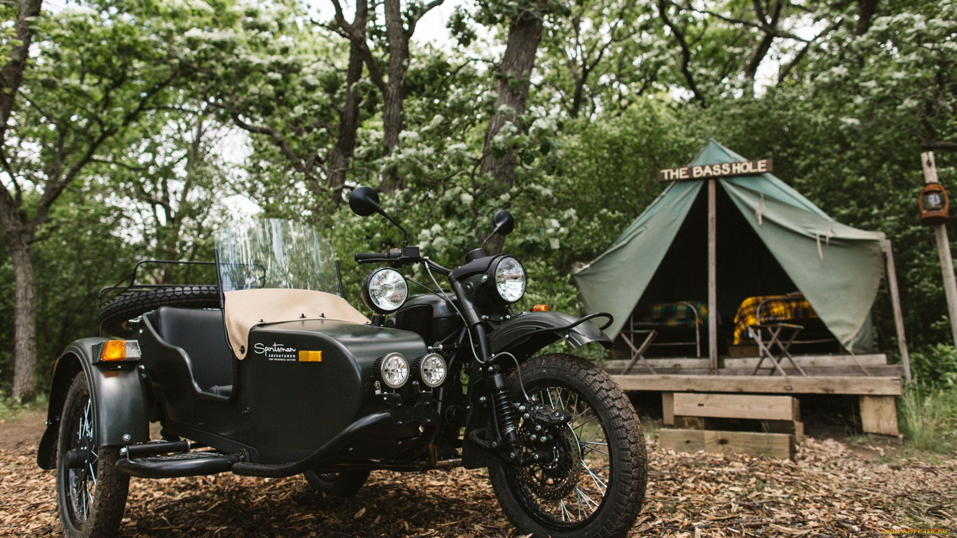 урал, мотоциклы, мотоциклы, с, коляской, палатка, мотоцикл