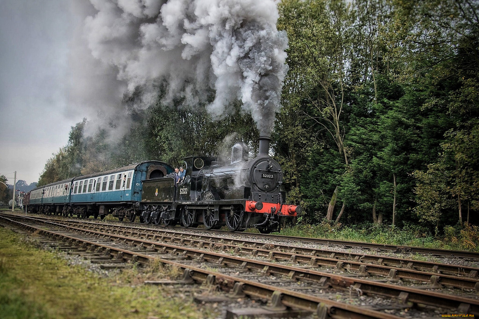 техника, паровозы, локомотив, состав