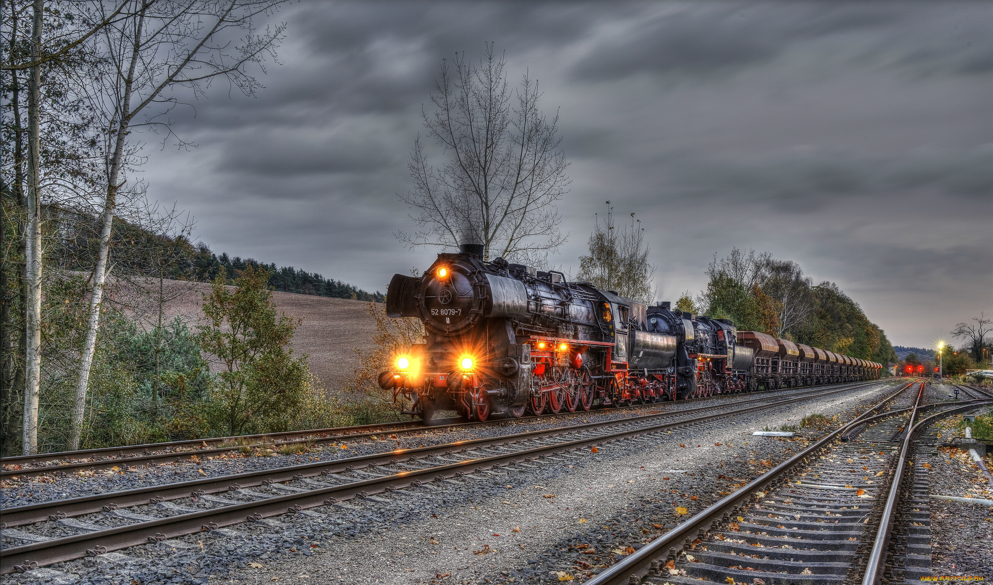 техника, паровозы, состав, локомотив