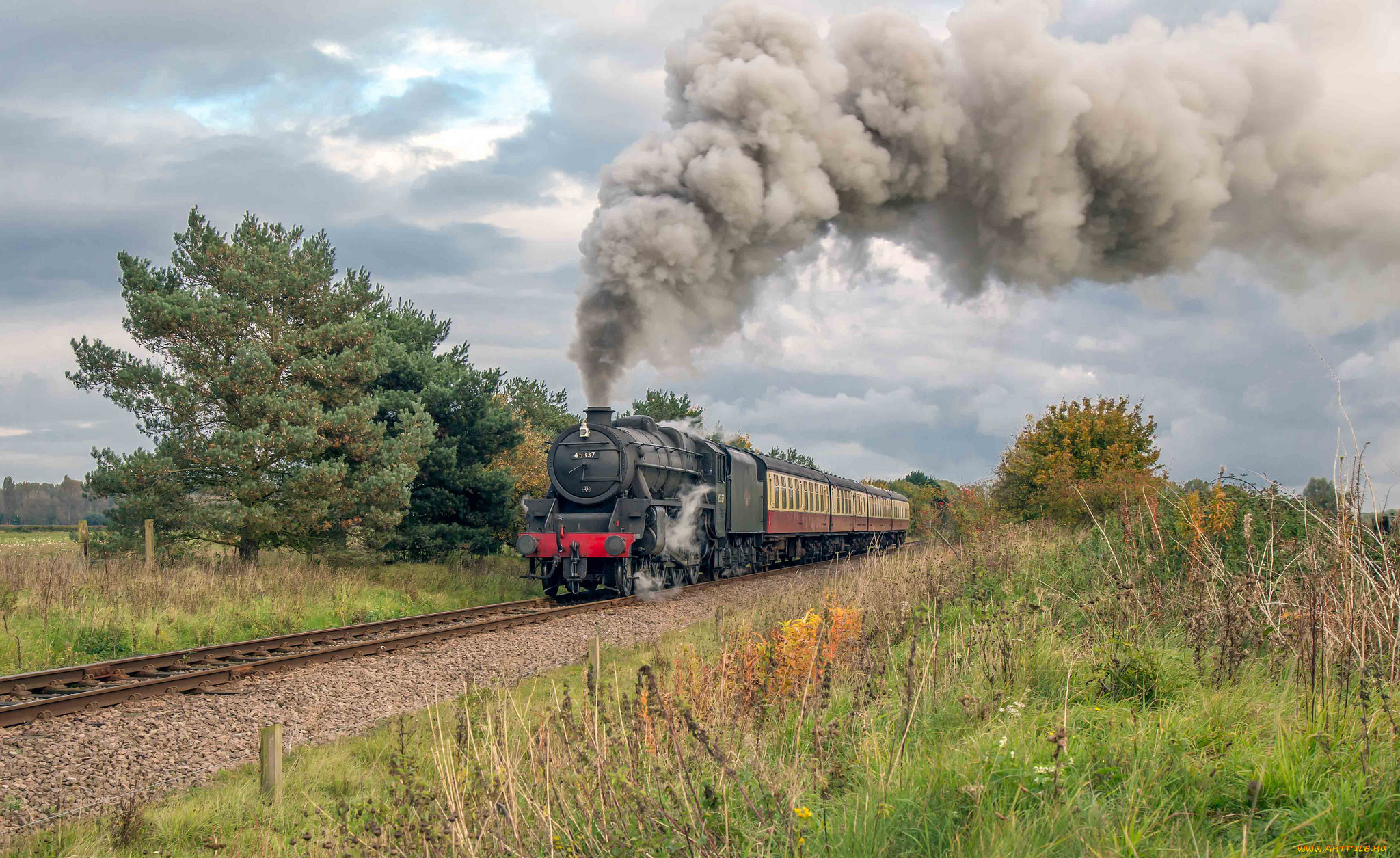 техника, паровозы, локомотив, состав