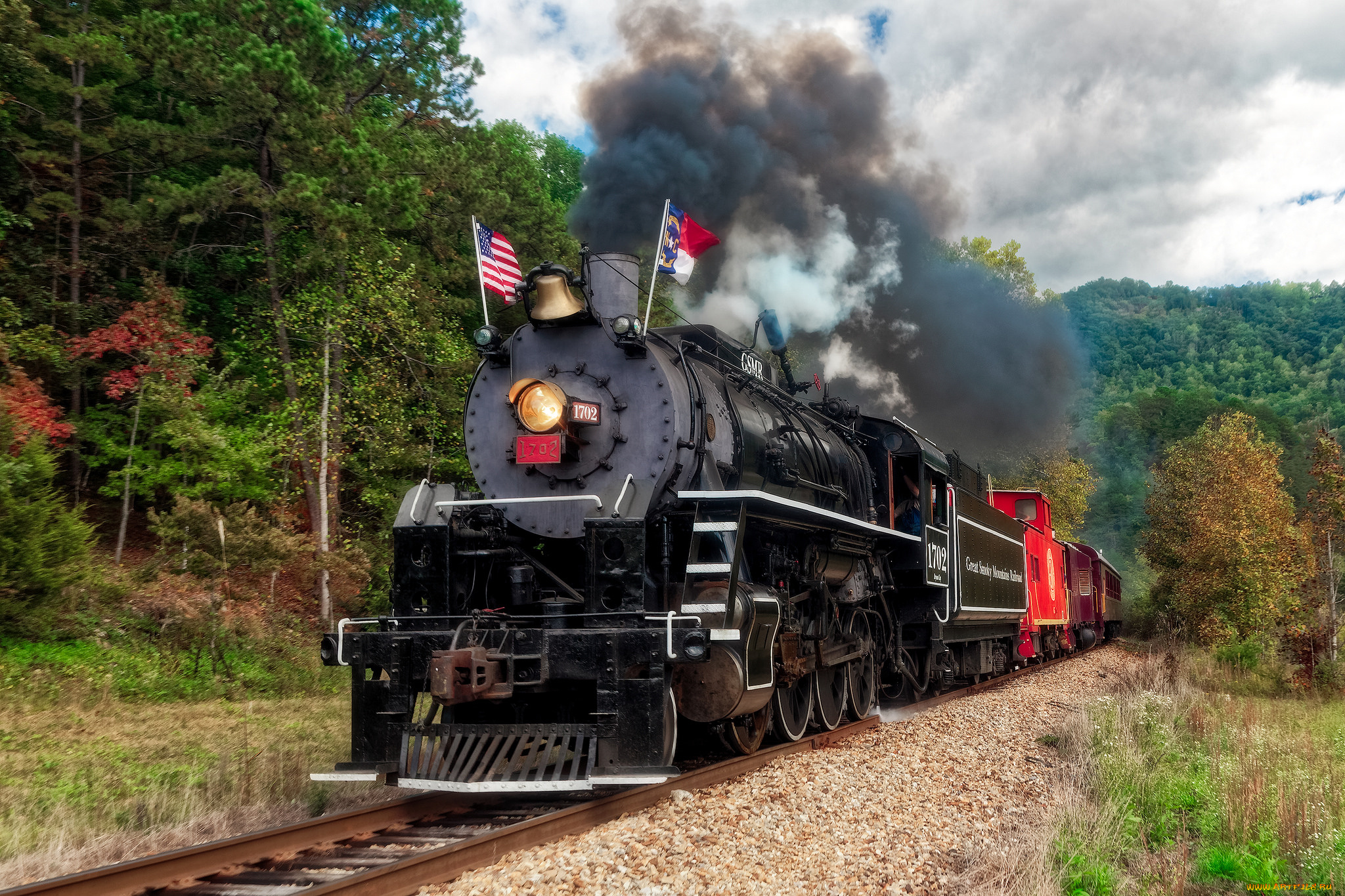 техника, паровозы, состав, локомотив