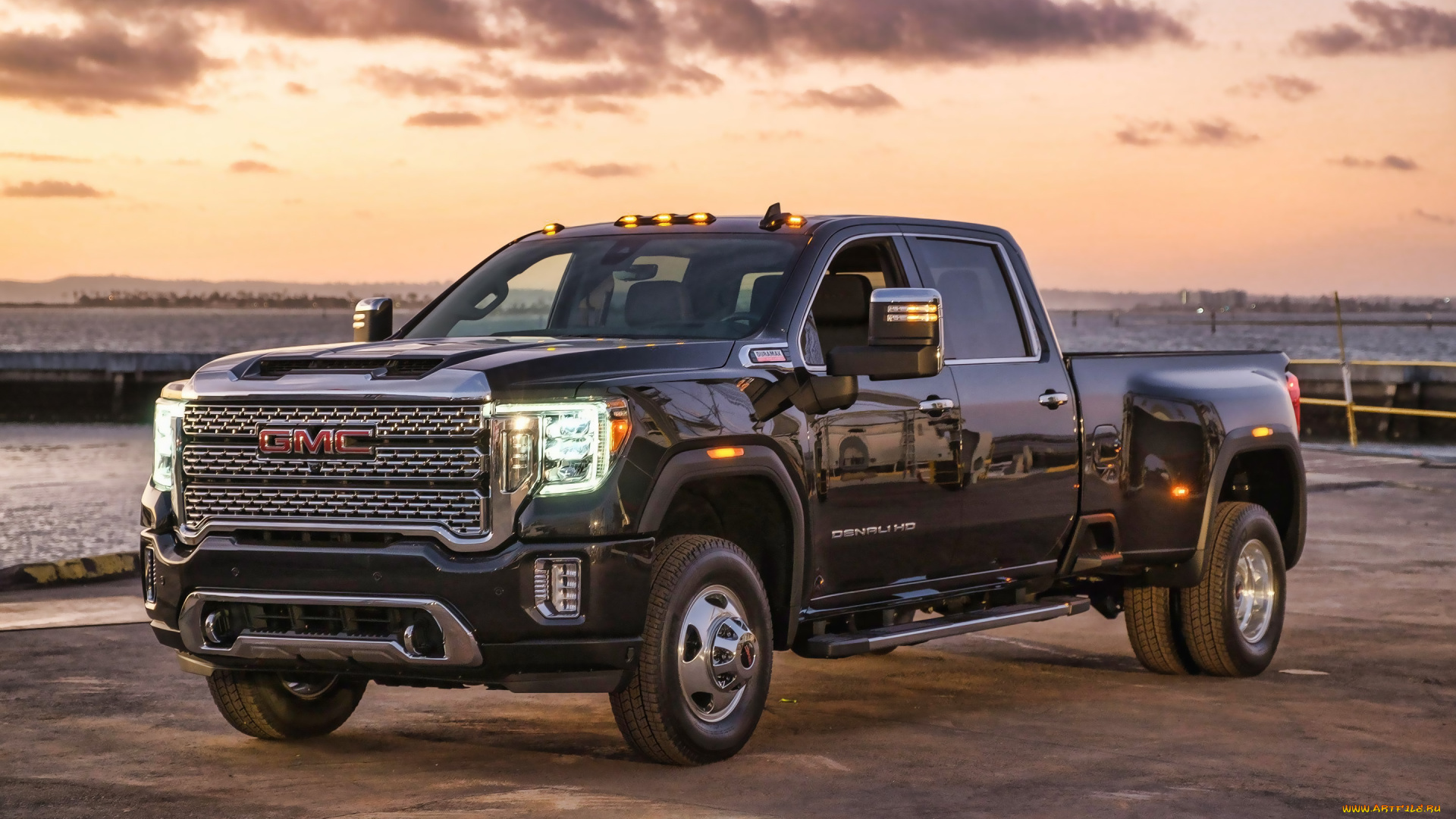 2019, gmc, sierra, 3500, hd, denali, автомобили, gm-gmc, американские, внедорожники, пикап, черный, 2019, gmc, sierra, 3500, hd, denali, фары