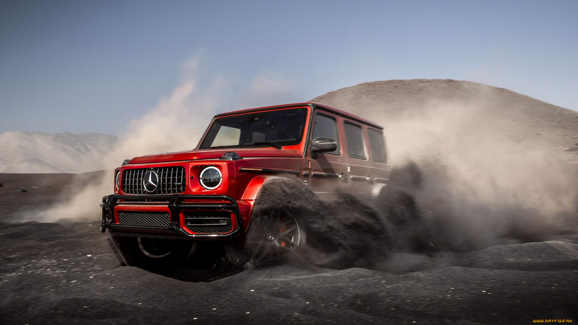 2019, mercedes-amg, g63, автомобили, mercedes-benz, мерседес, 2019, года, пыль, тюнинг, g63, немецкие, дрифт, красный, гелендваген, mercedes, amg
