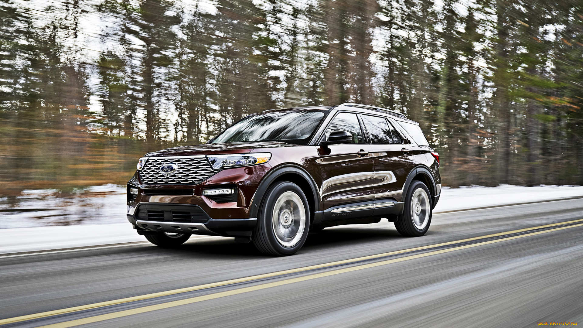 2020, ford, explorer, автомобили, ford, форд, бургундский, исследователь, новый, вид, спереди, внедорожник, американские