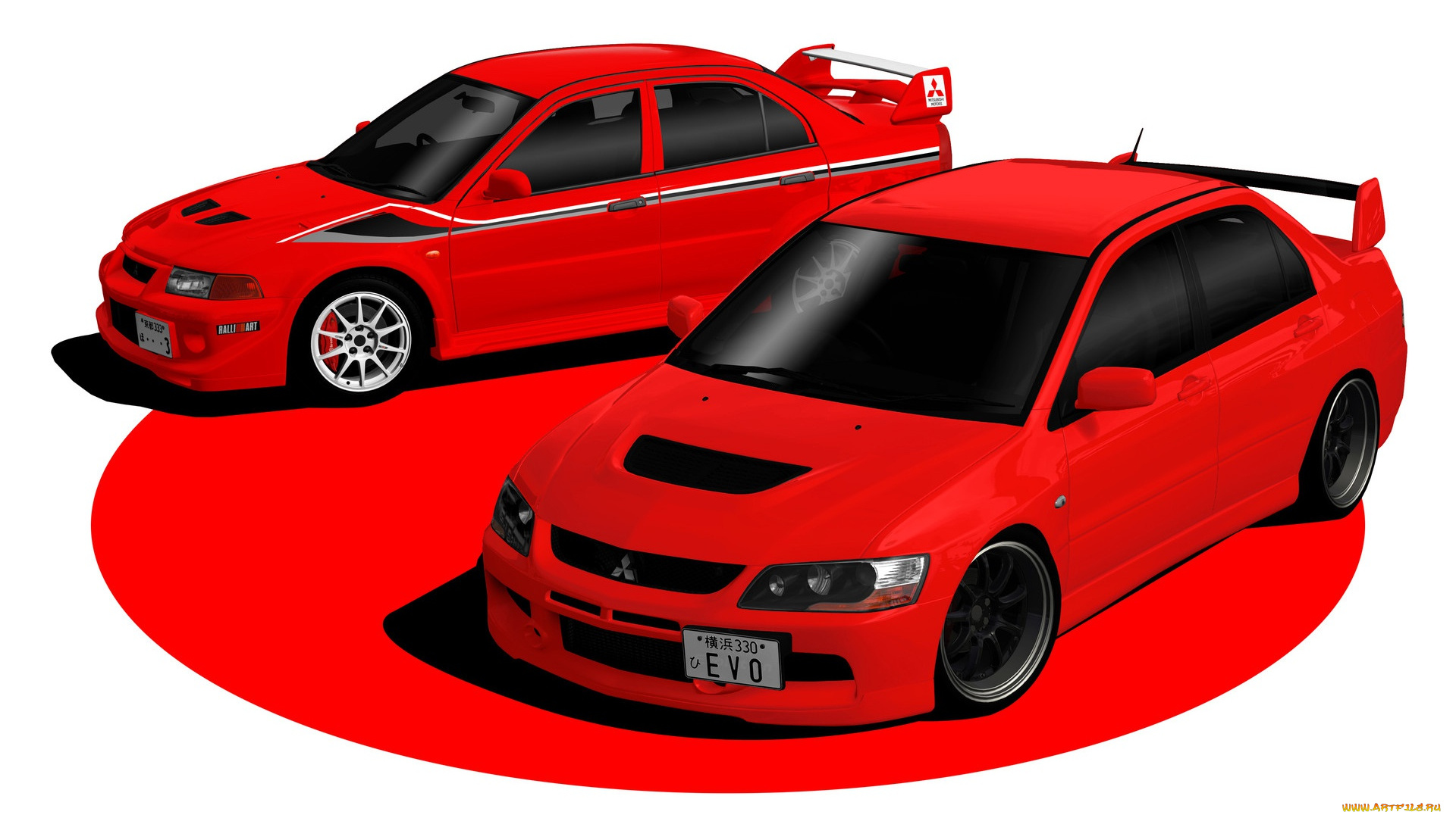 автомобили, 3д, mitsubishi