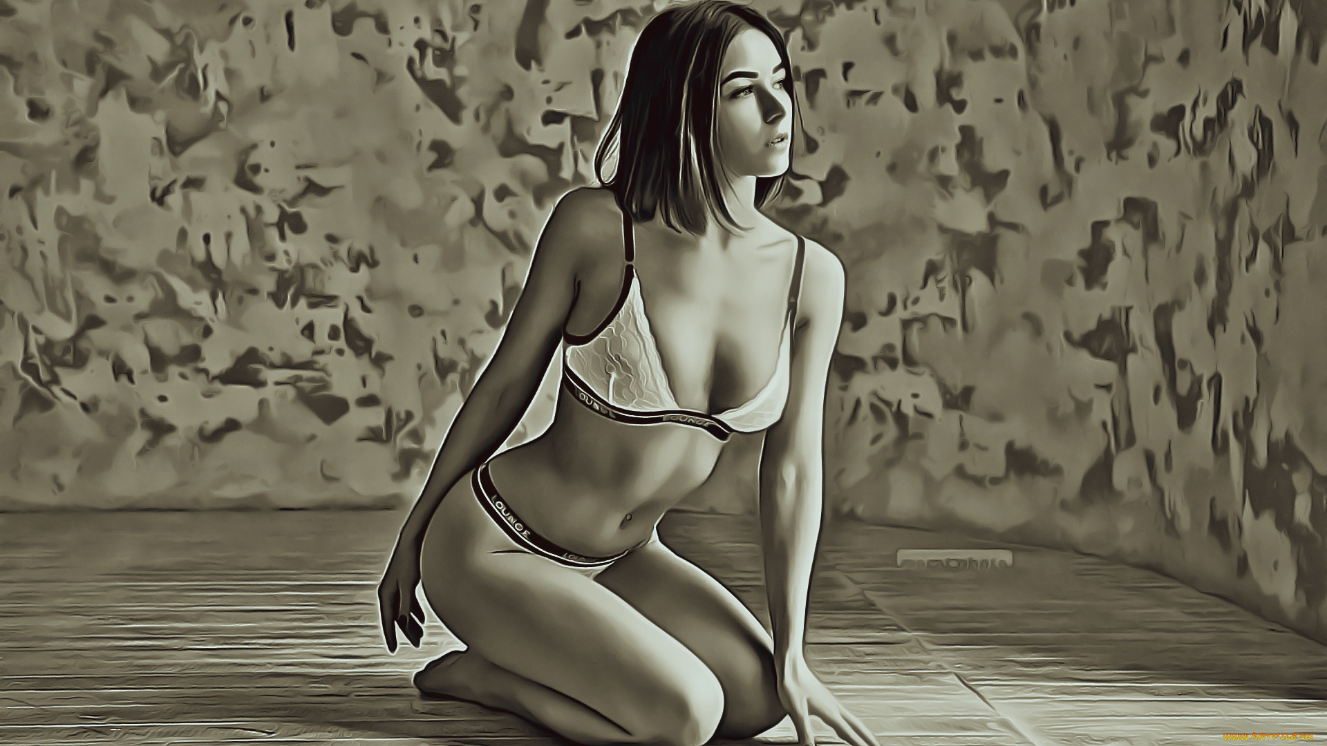 календари, компьютерный, дизайн, комната, девушка