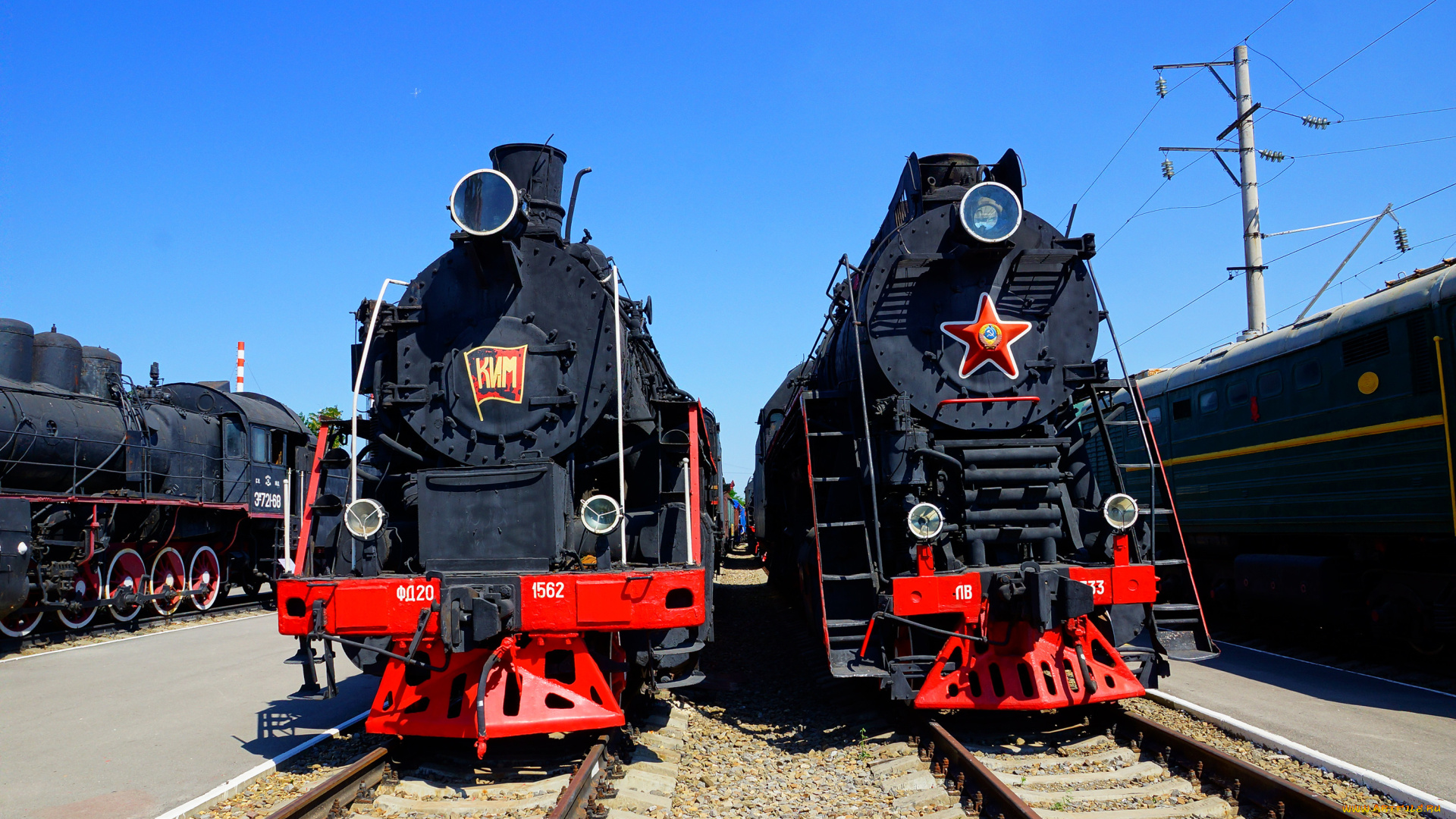 паровозы, техника, локомотивы, рельсы, шпалы, перрон