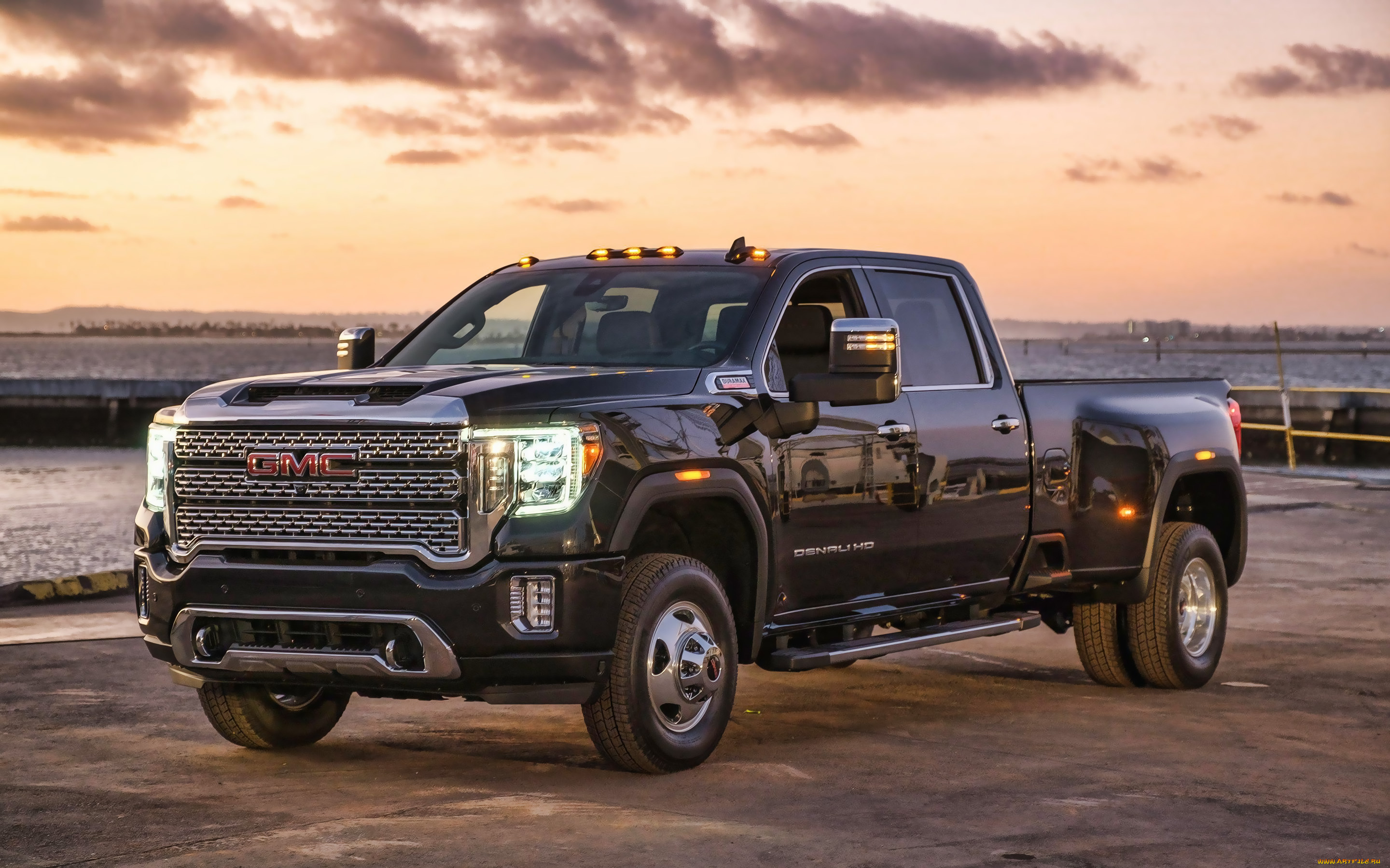 2019, gmc, sierra, 3500, hd, denali, автомобили, gm-gmc, американские, внедорожники, пикап, черный, 2019, gmc, sierra, 3500, hd, denali, фары