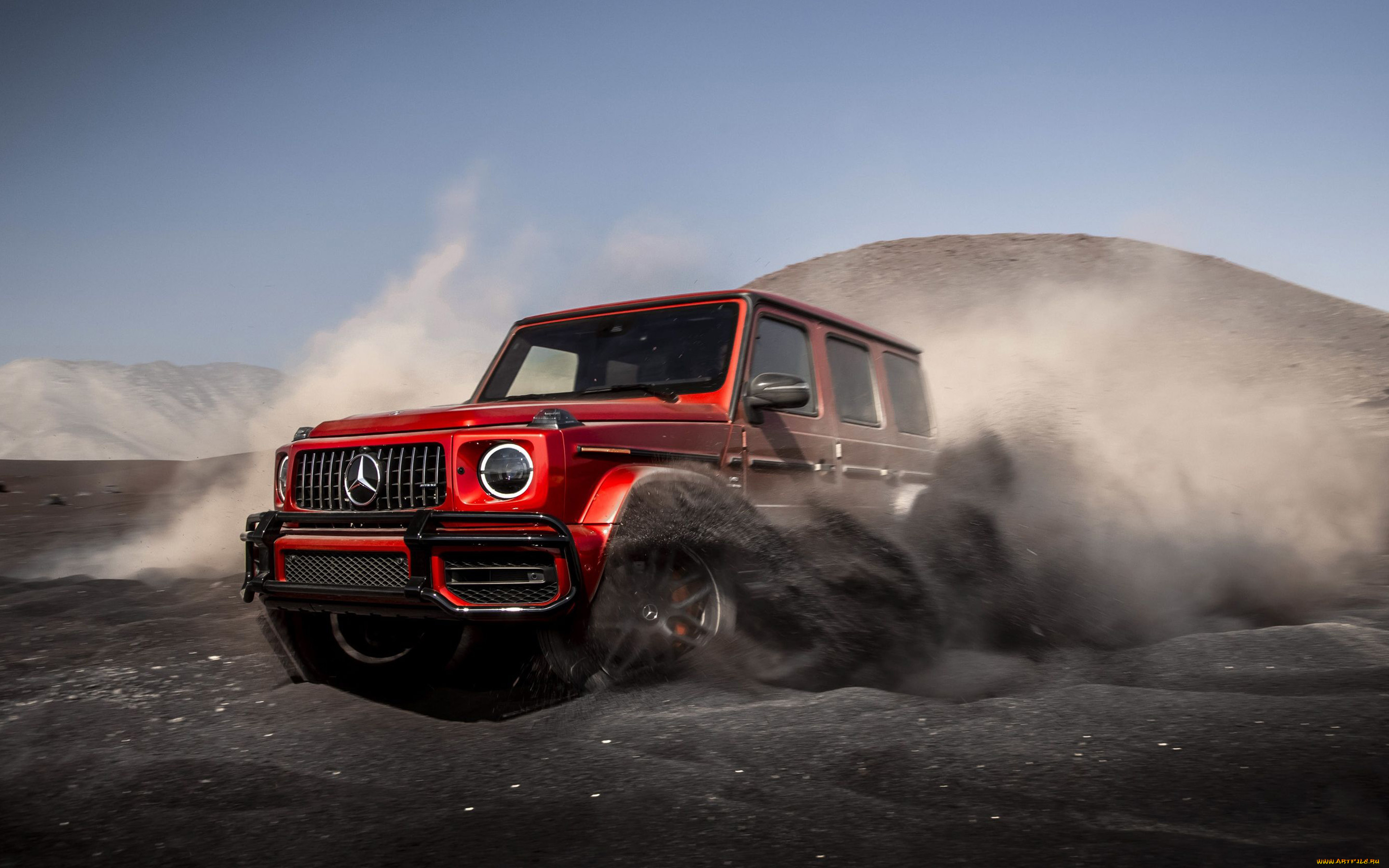 2019, mercedes-amg, g63, автомобили, mercedes-benz, мерседес, 2019, года, пыль, тюнинг, g63, немецкие, дрифт, красный, гелендваген, mercedes, amg