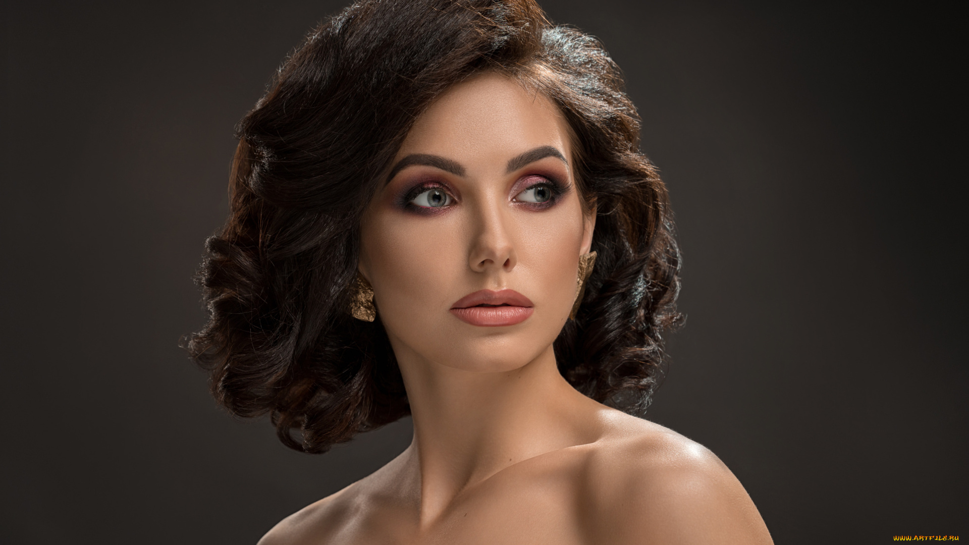 девушки, -, лица, , портреты, девушка, макияж, фотомодель