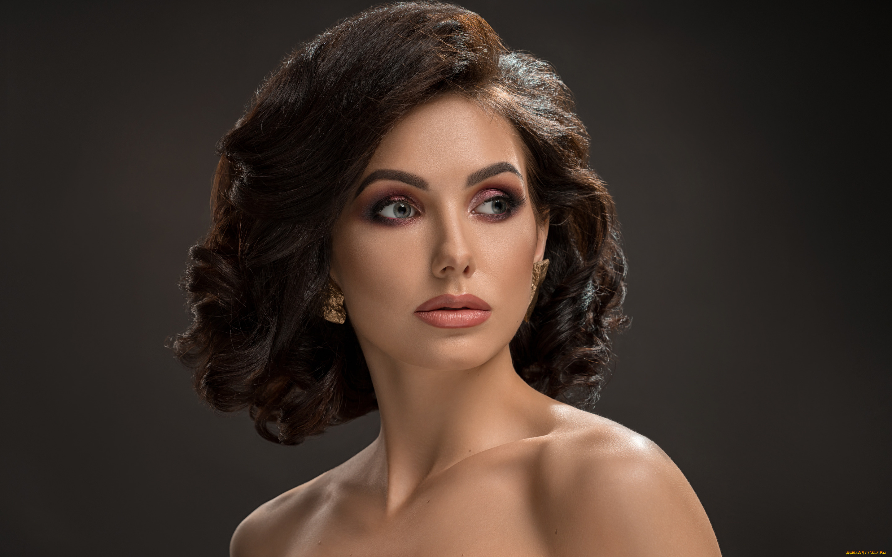 девушки, -, лица, , портреты, девушка, макияж, фотомодель