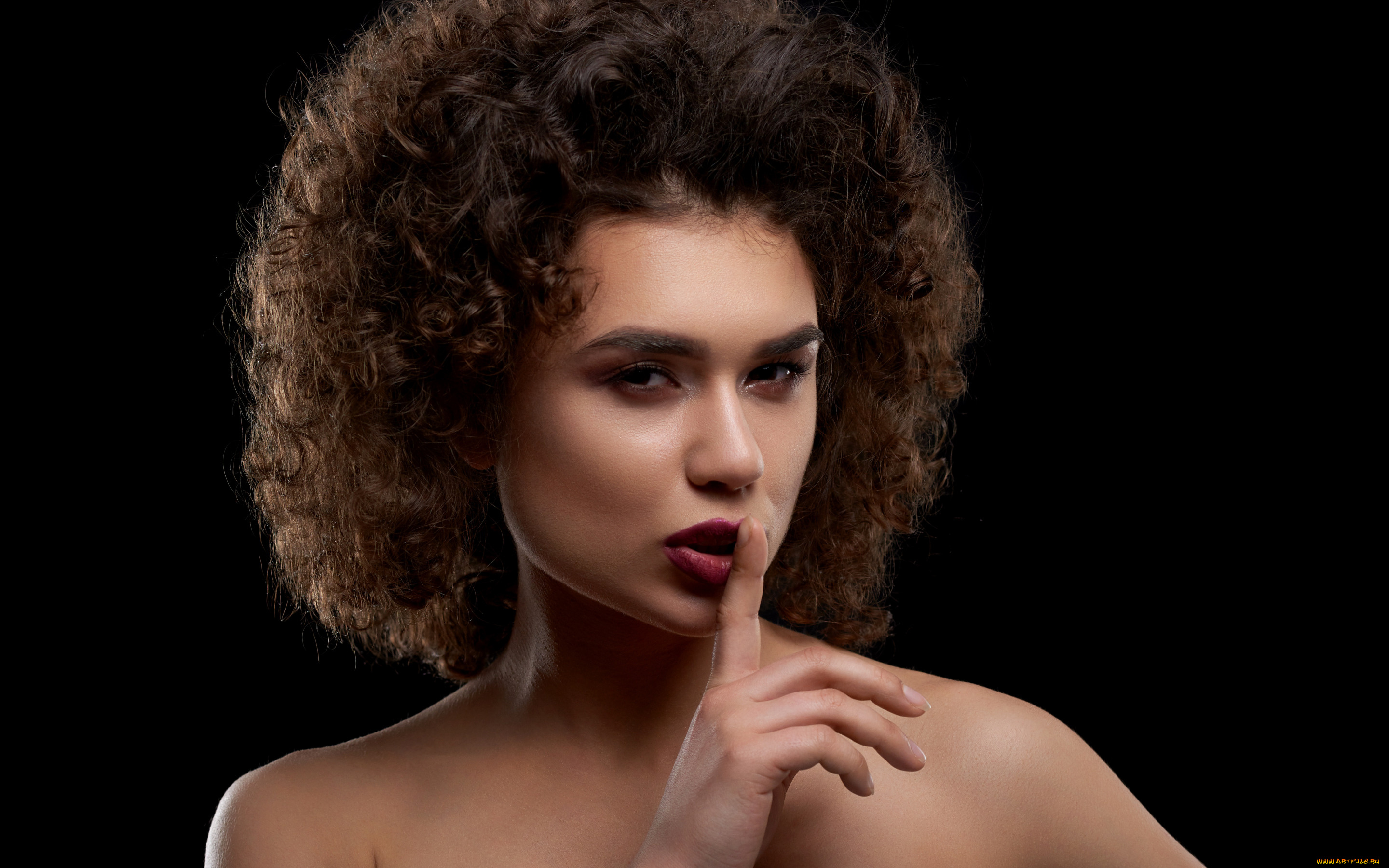 девушки, -, лица, , портреты, девушка, макияж, кудряшки, фотомодель