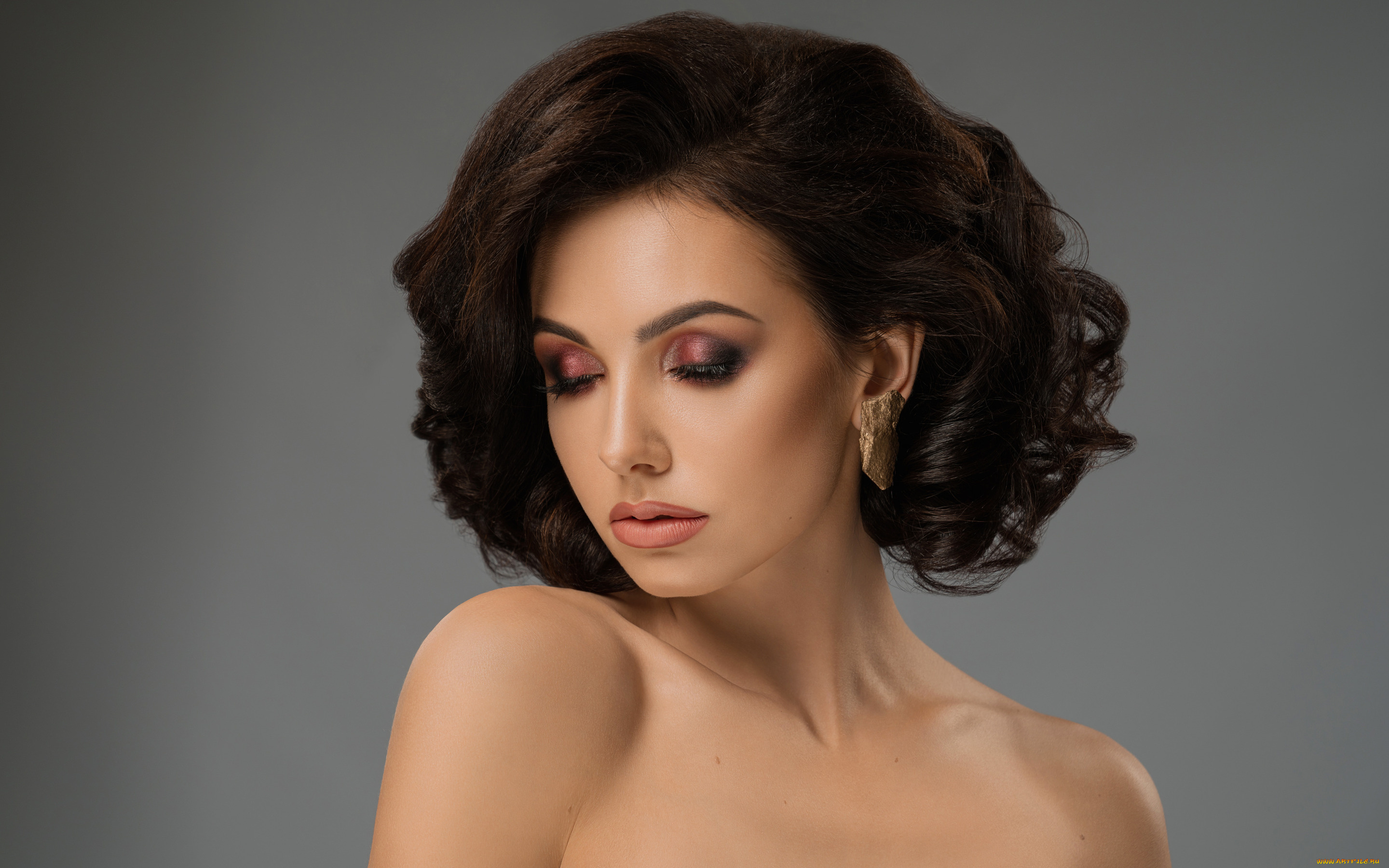 девушки, -, лица, , портреты, девушка, портрет, макияж, фотомодель