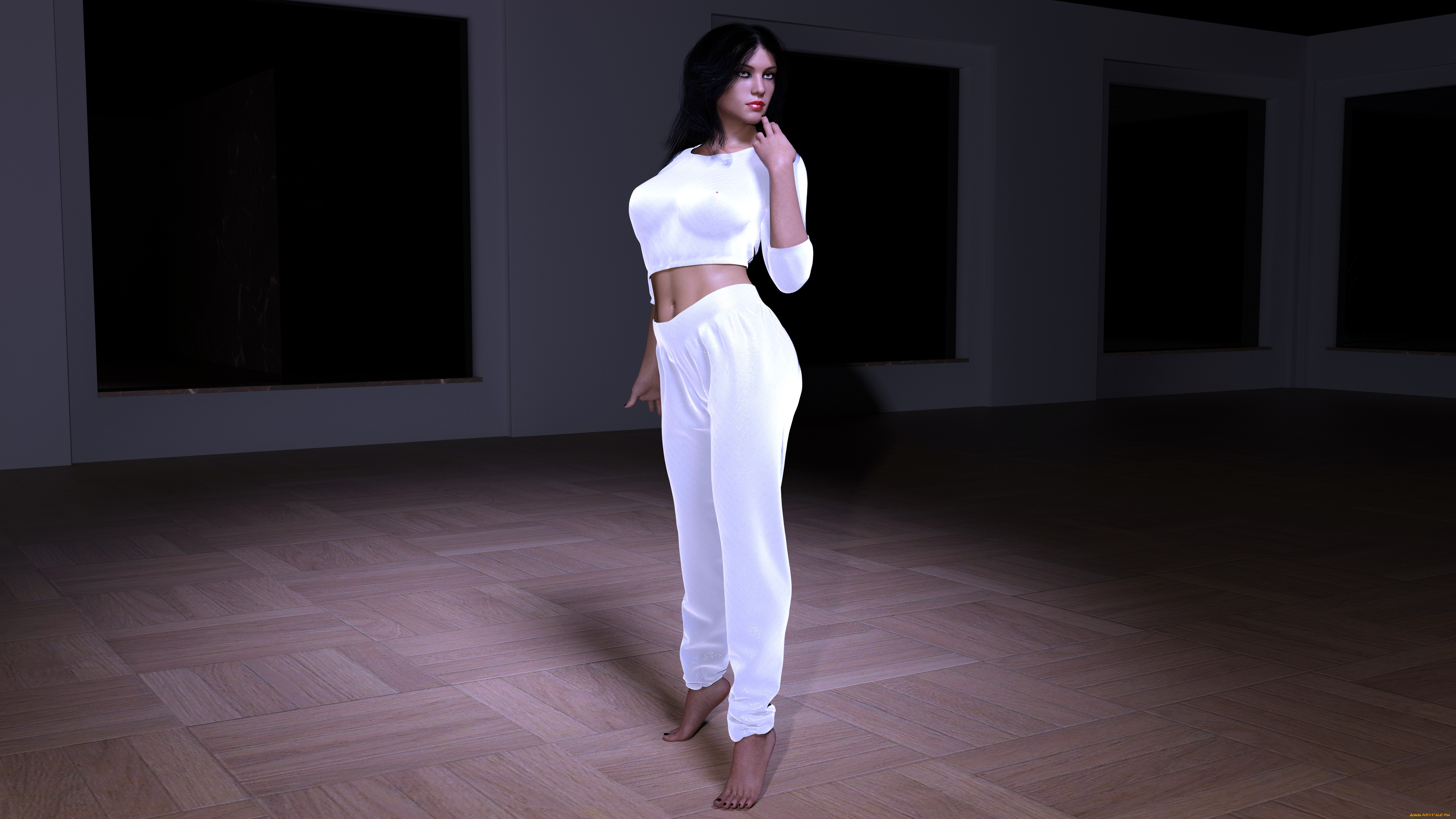 3д, графика, люди, , people, девушка, фон, зал