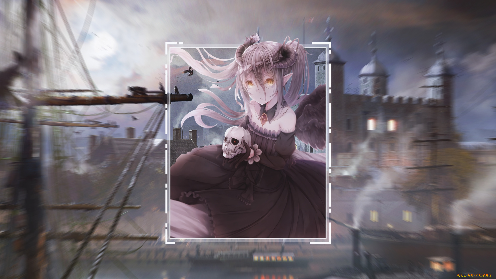 аниме, ангелы, , демоны, девушка