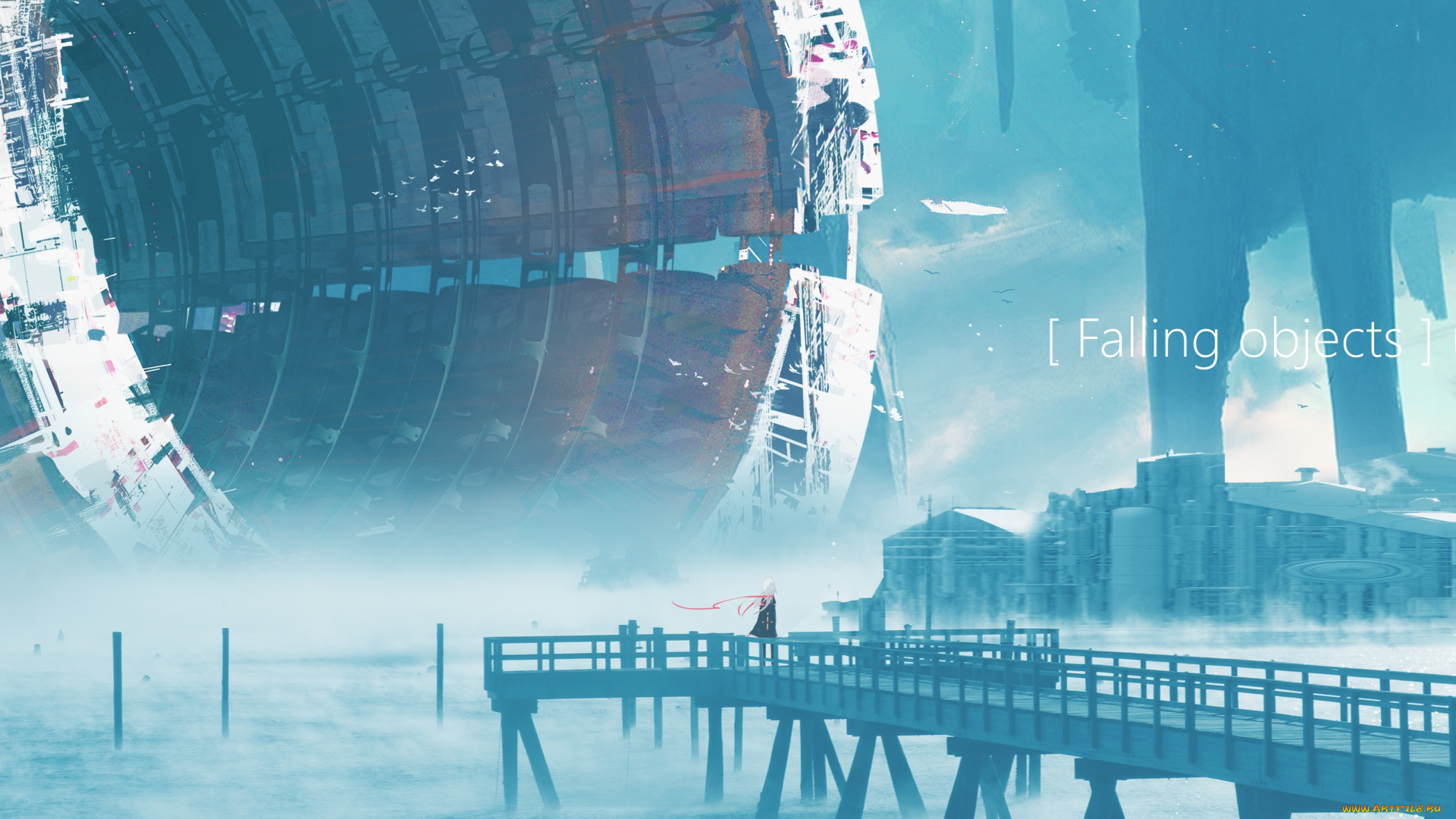 аниме, город, , улицы, , интерьер, , здания, девушка