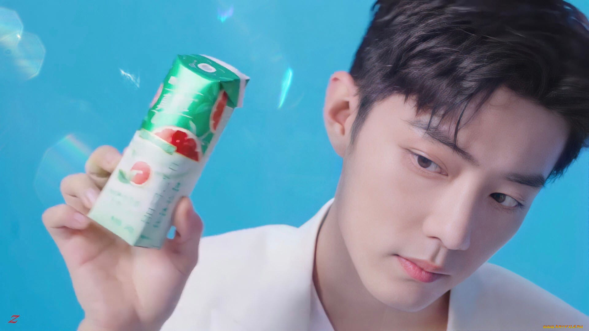 мужчины, xiao, zhan, актер, лицо, сок, пачка