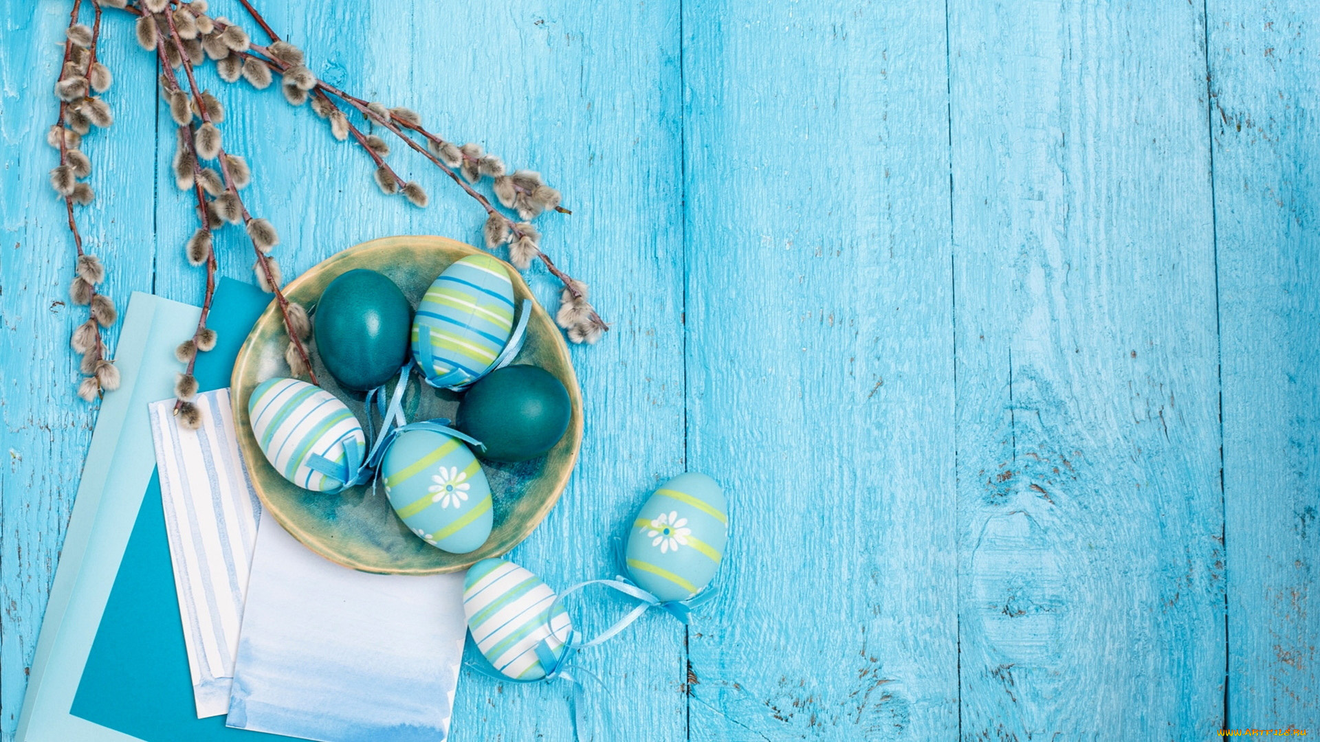 праздничные, пасха, ветка, верба, крашенки
