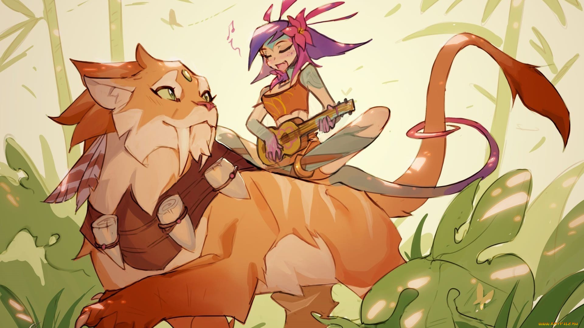 видео, игры, league, of, legends, neeko, nidalee, гитара