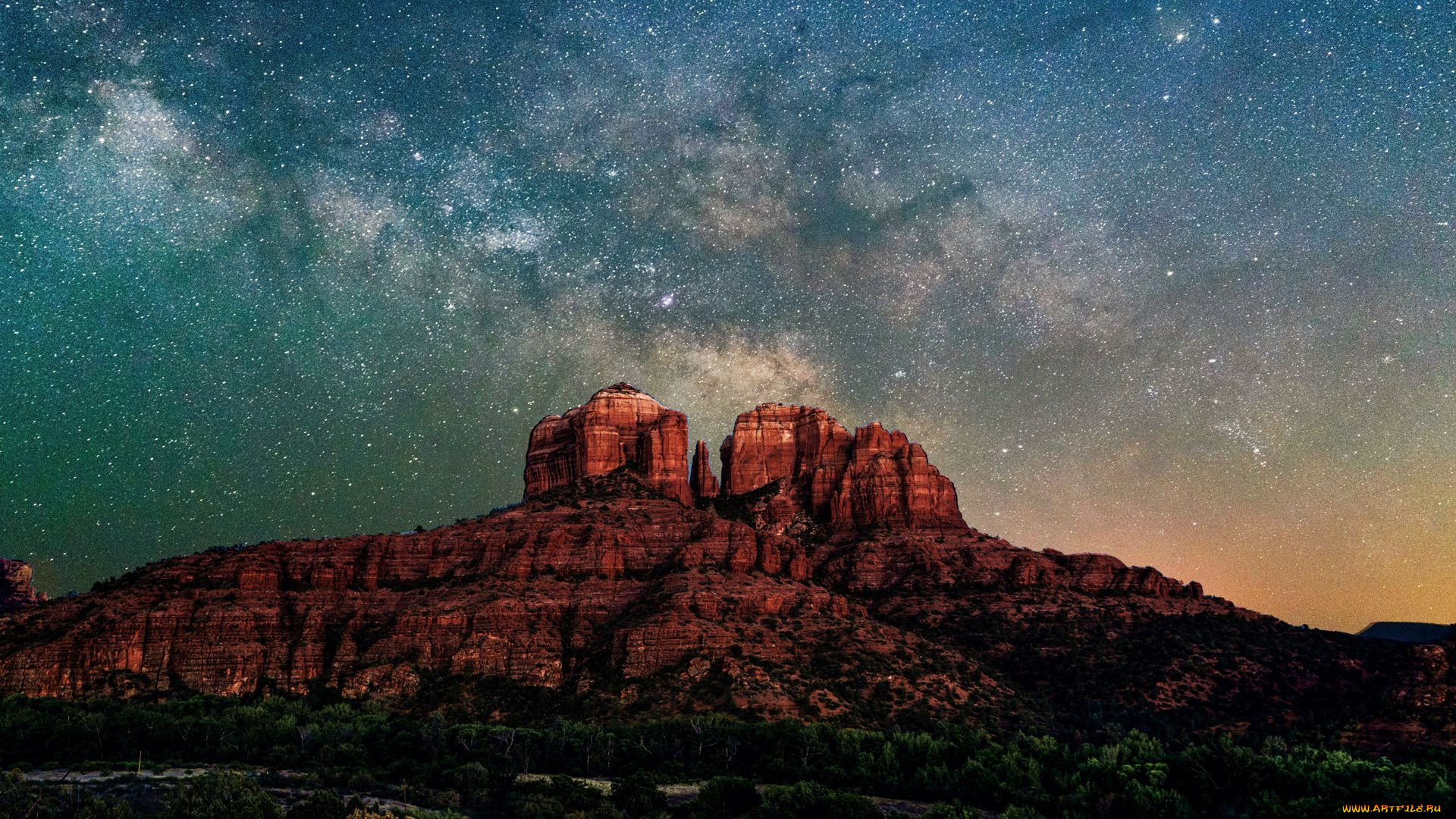 cathedral, rock, sedona, arizona, природа, горы, cathedral, rock