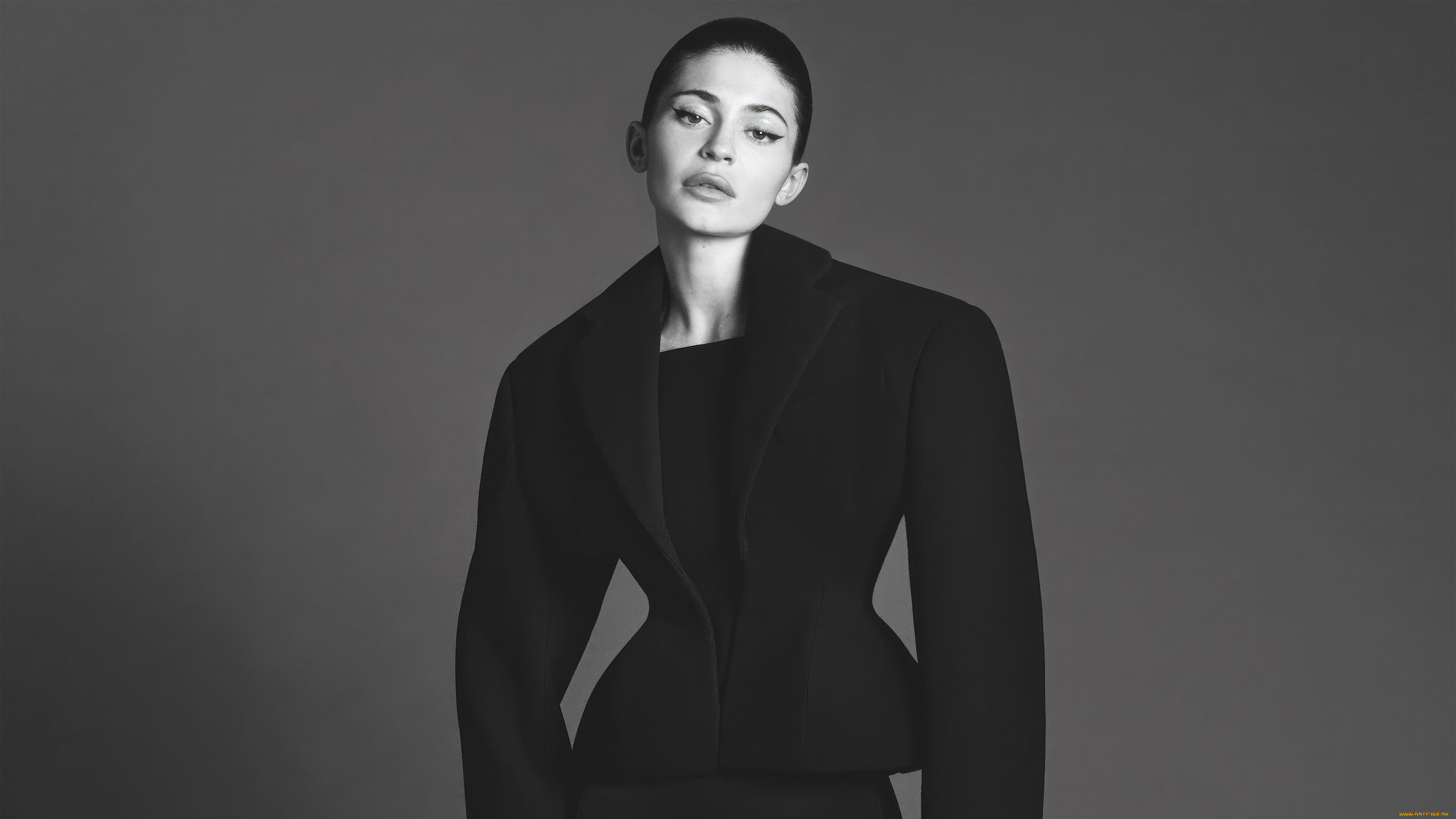 kylie, jenner, vanity, fair, italia, 2023, девушки, kylie, jenner, кайли, дженнер, модель, vanity, fair, italia, черно, белое