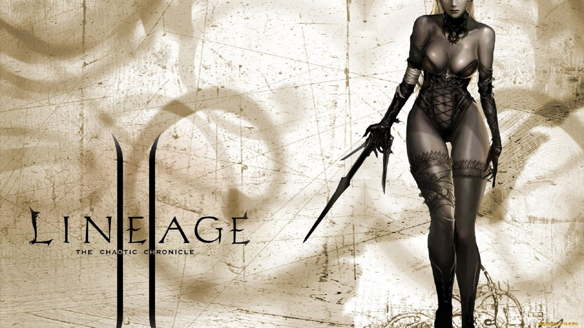 видео, игры, lineage, ii, , the, chaotic, chronicle, эльфийка, белье, чулки, оружие