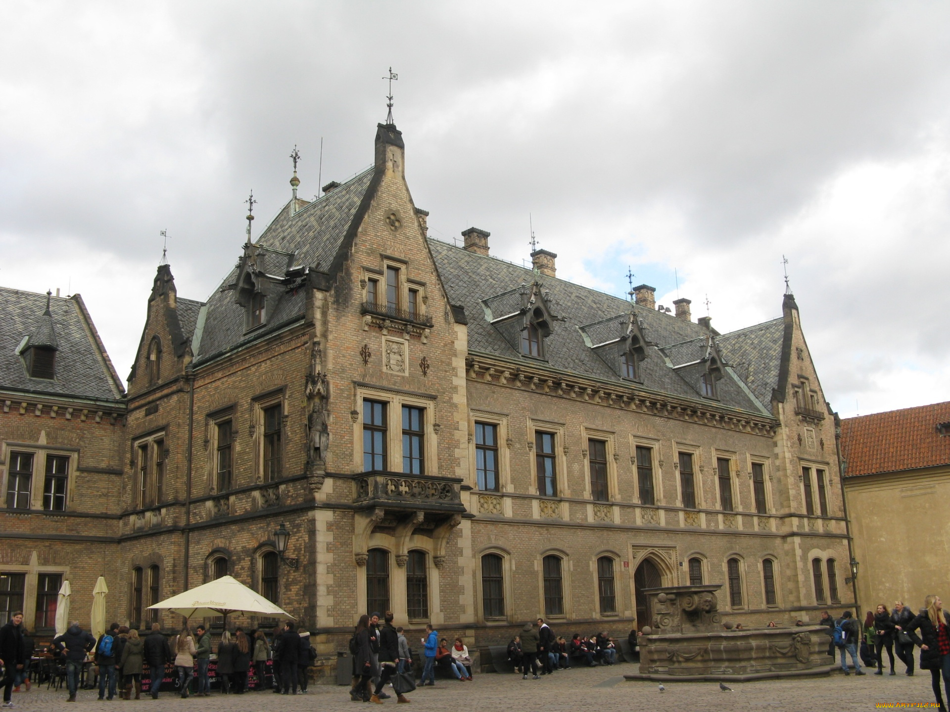 города, прага, , чехия, площадь, туристы, здание