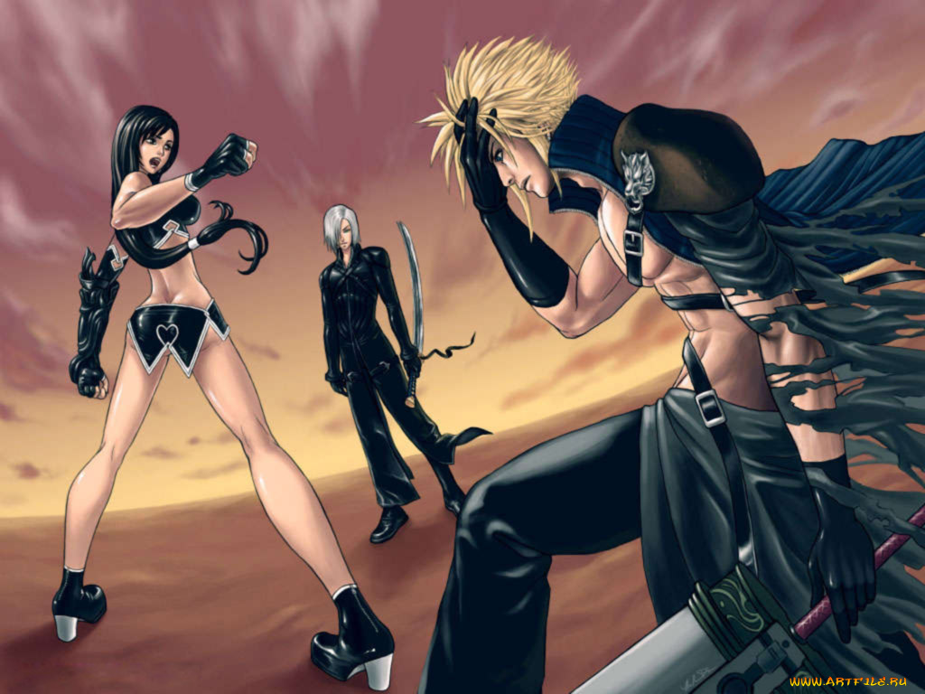 видео, игры, final, fantasy, vii, advent, children