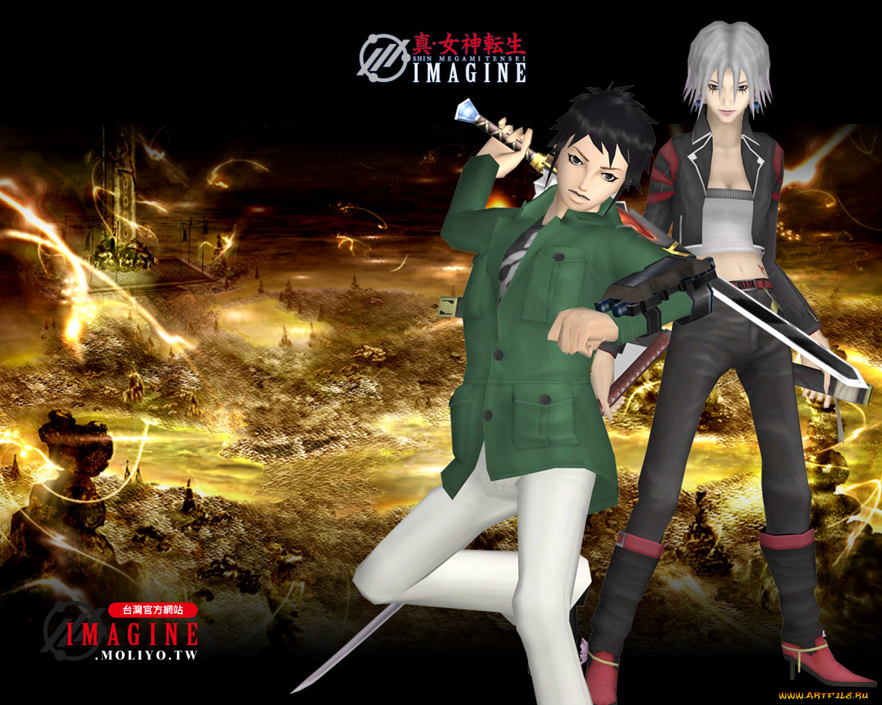 видео, игры, shin, megami, tensei, imagine, online