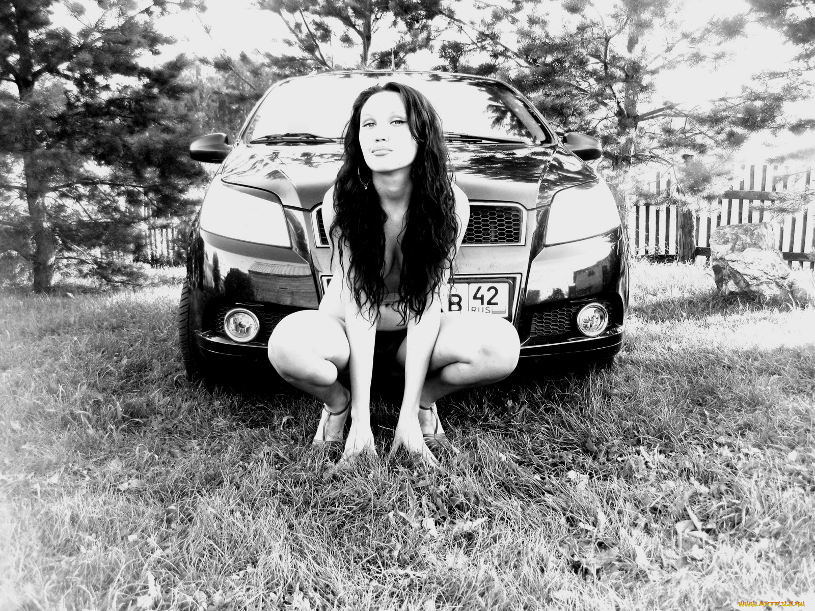 автомобили, авто, девушками