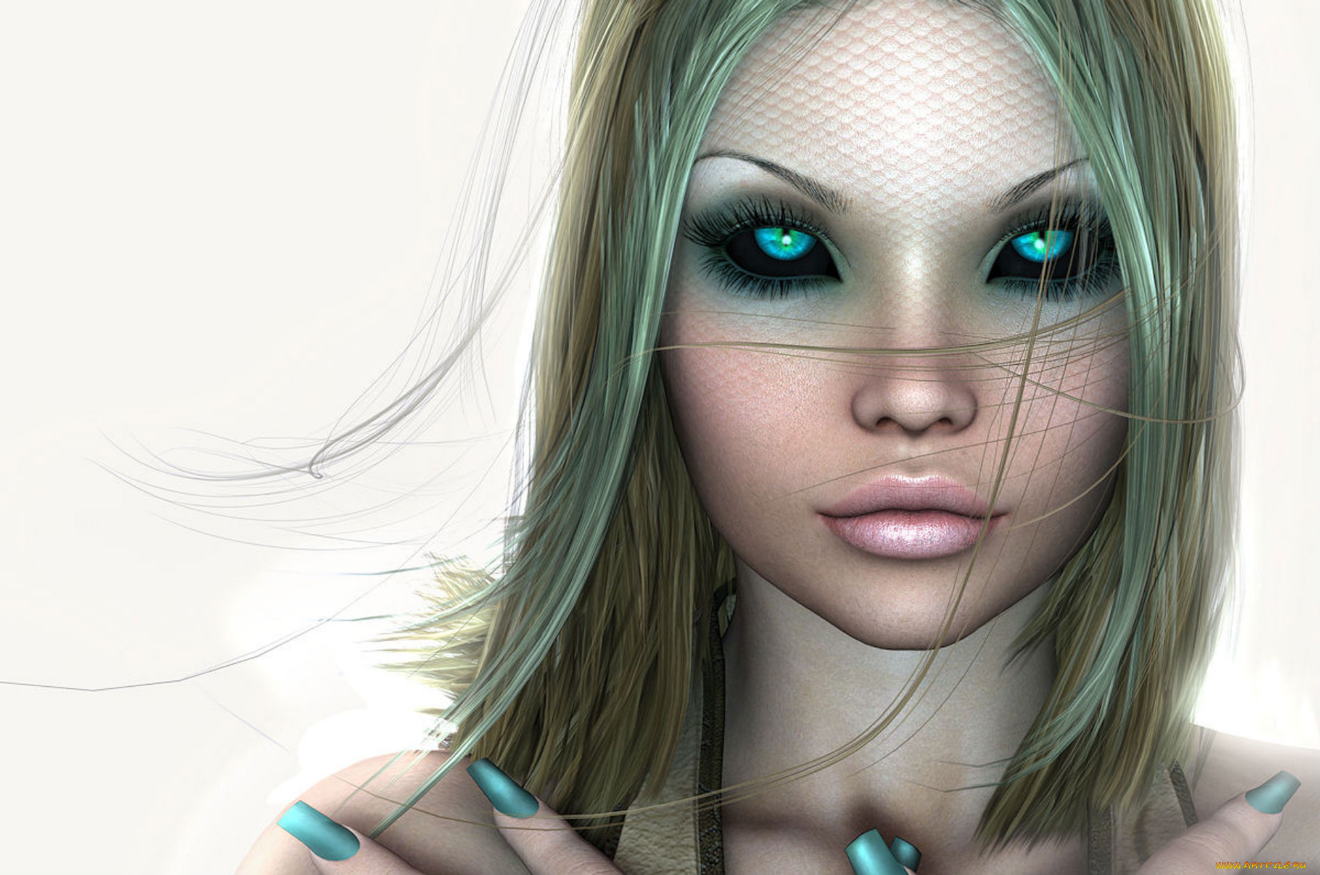 3д, графика, portraits, портрет, дева