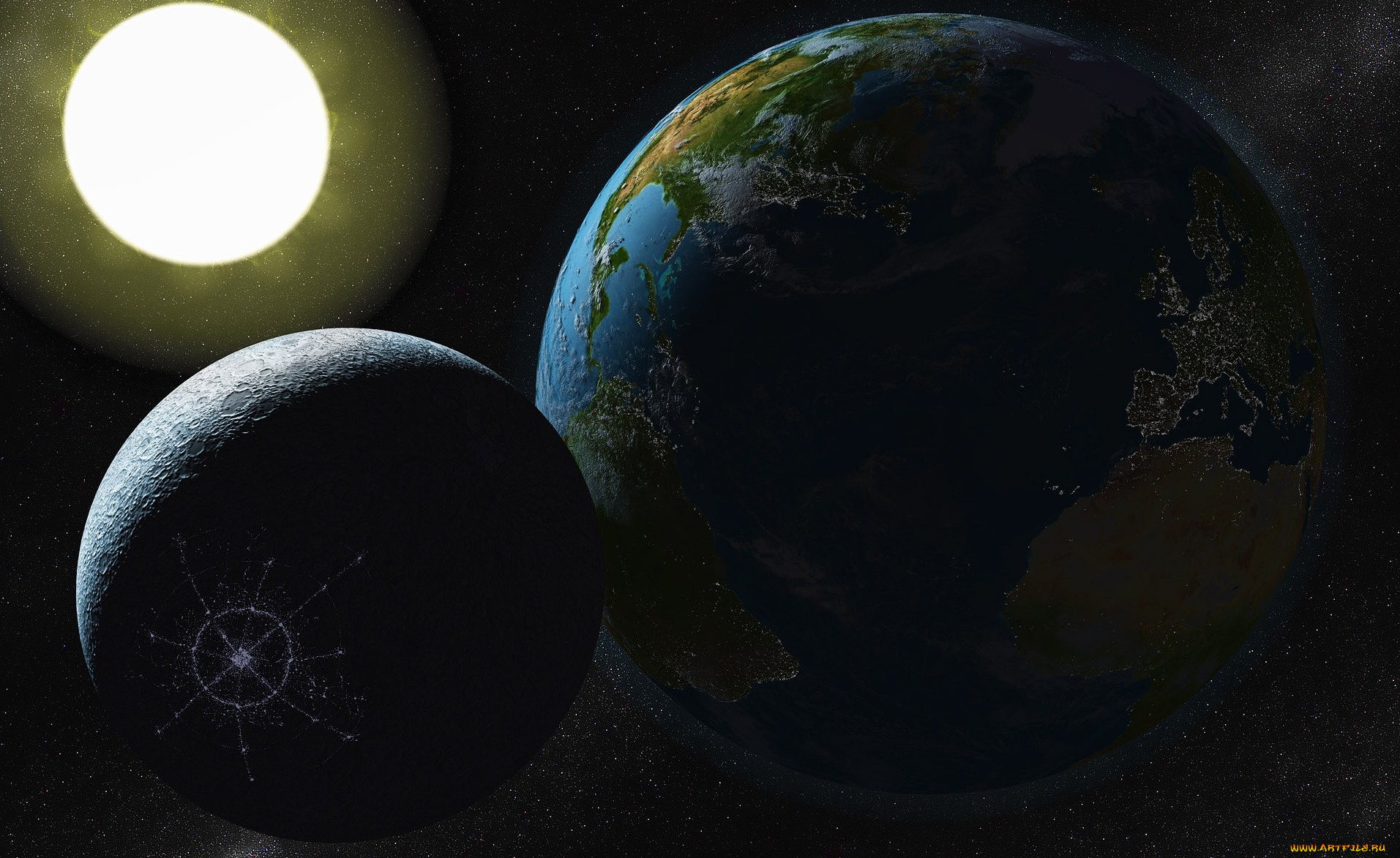 космос, арт, планеты