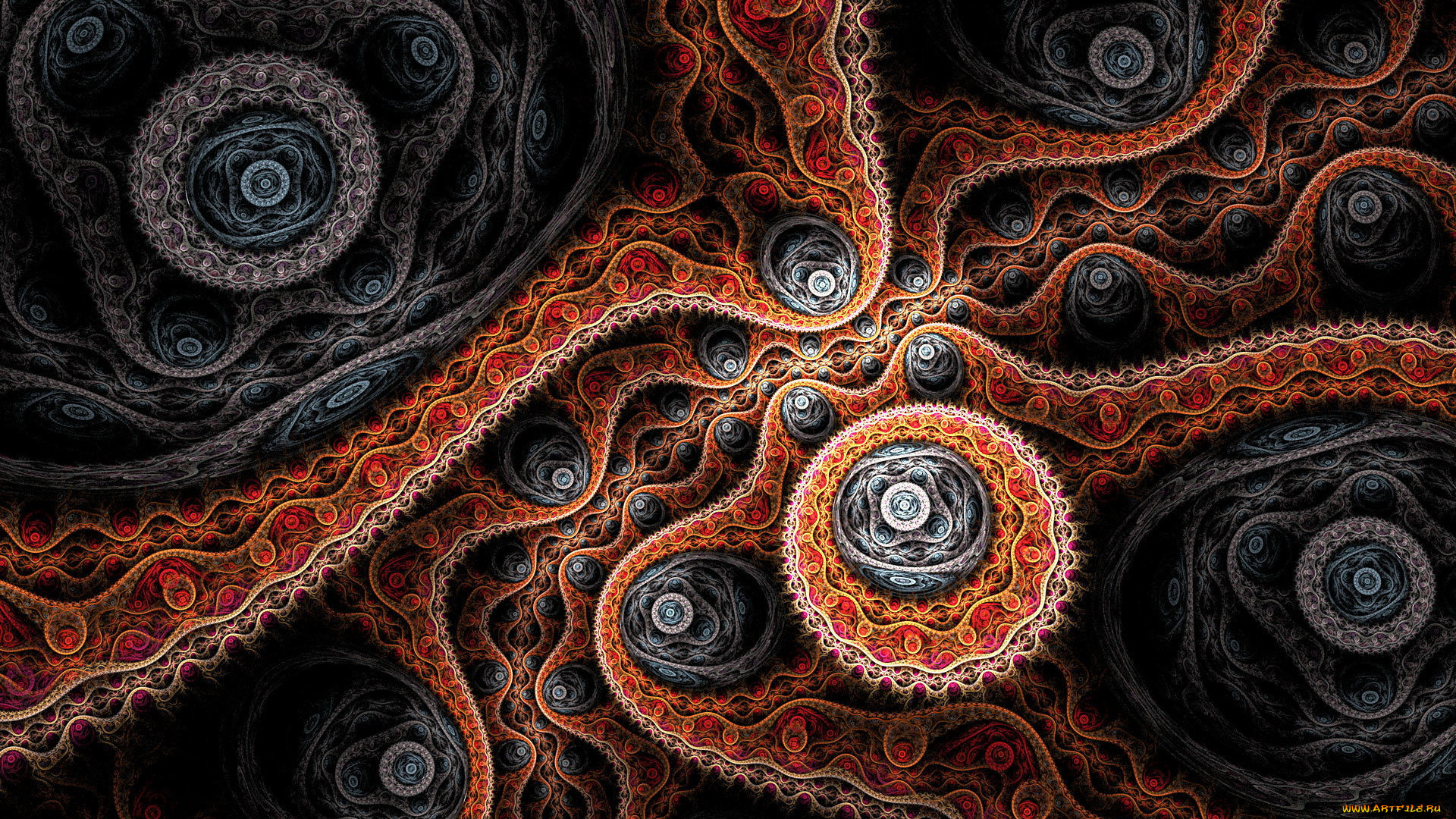3д, графика, fractal, фракталы, узор, фон