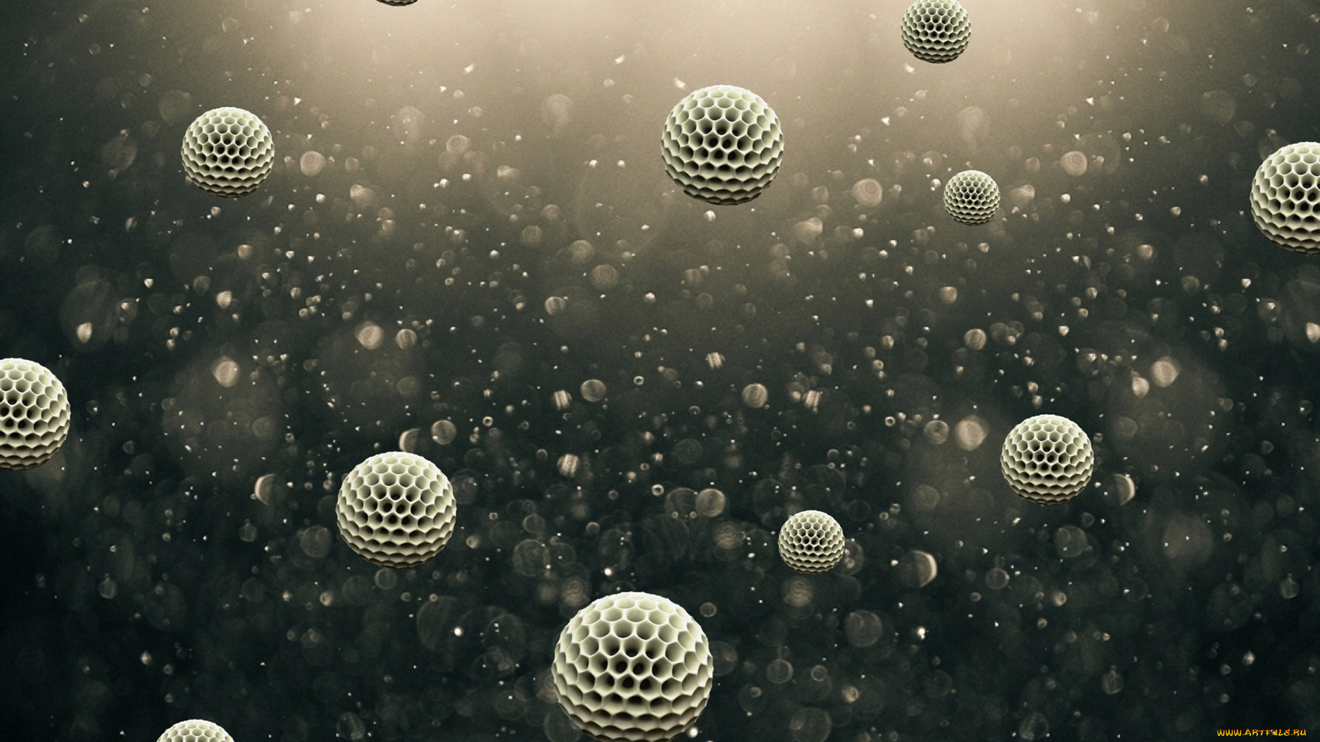 3д, графика, шары