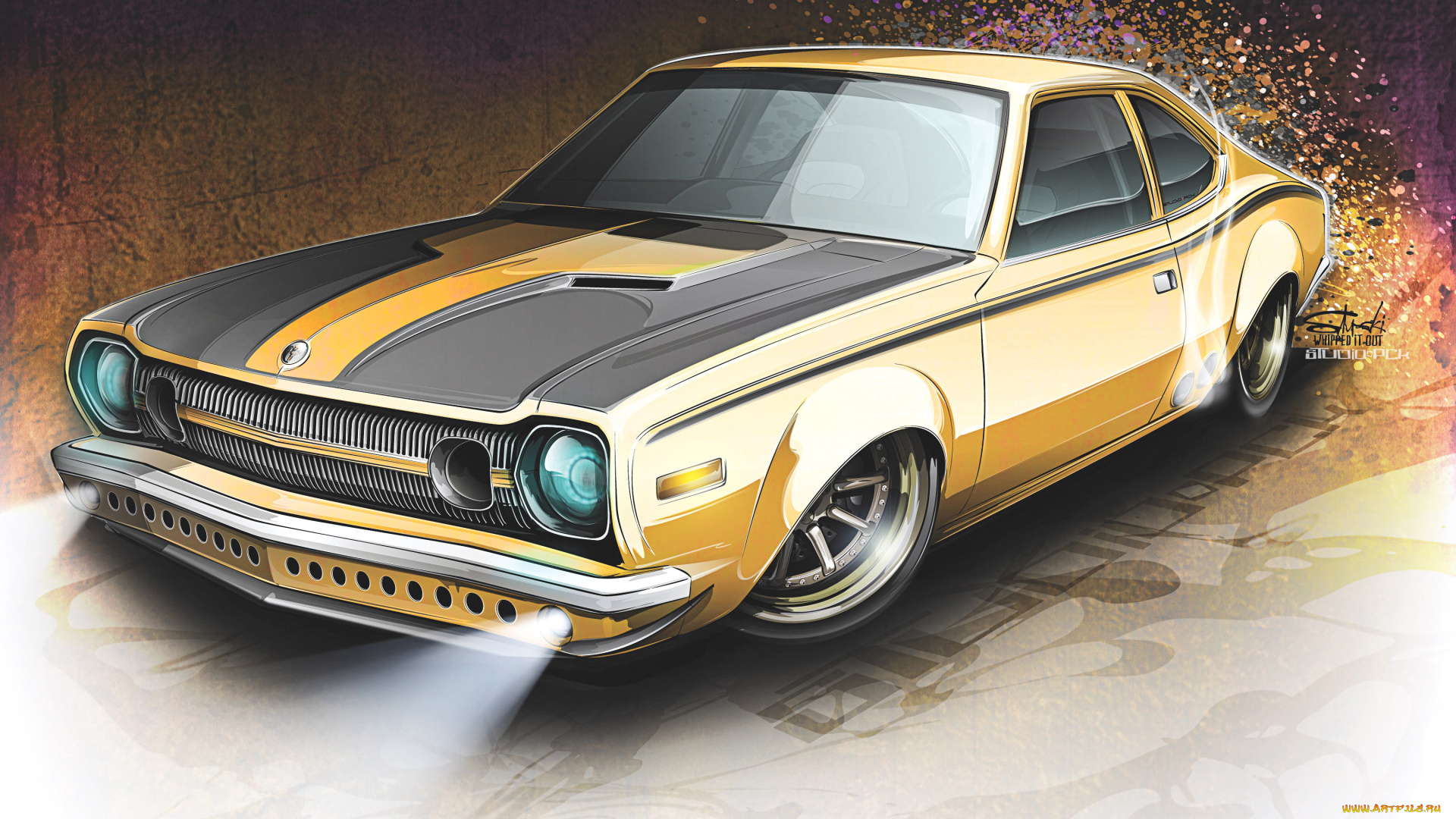 автомобили, векторная, графика, tuner