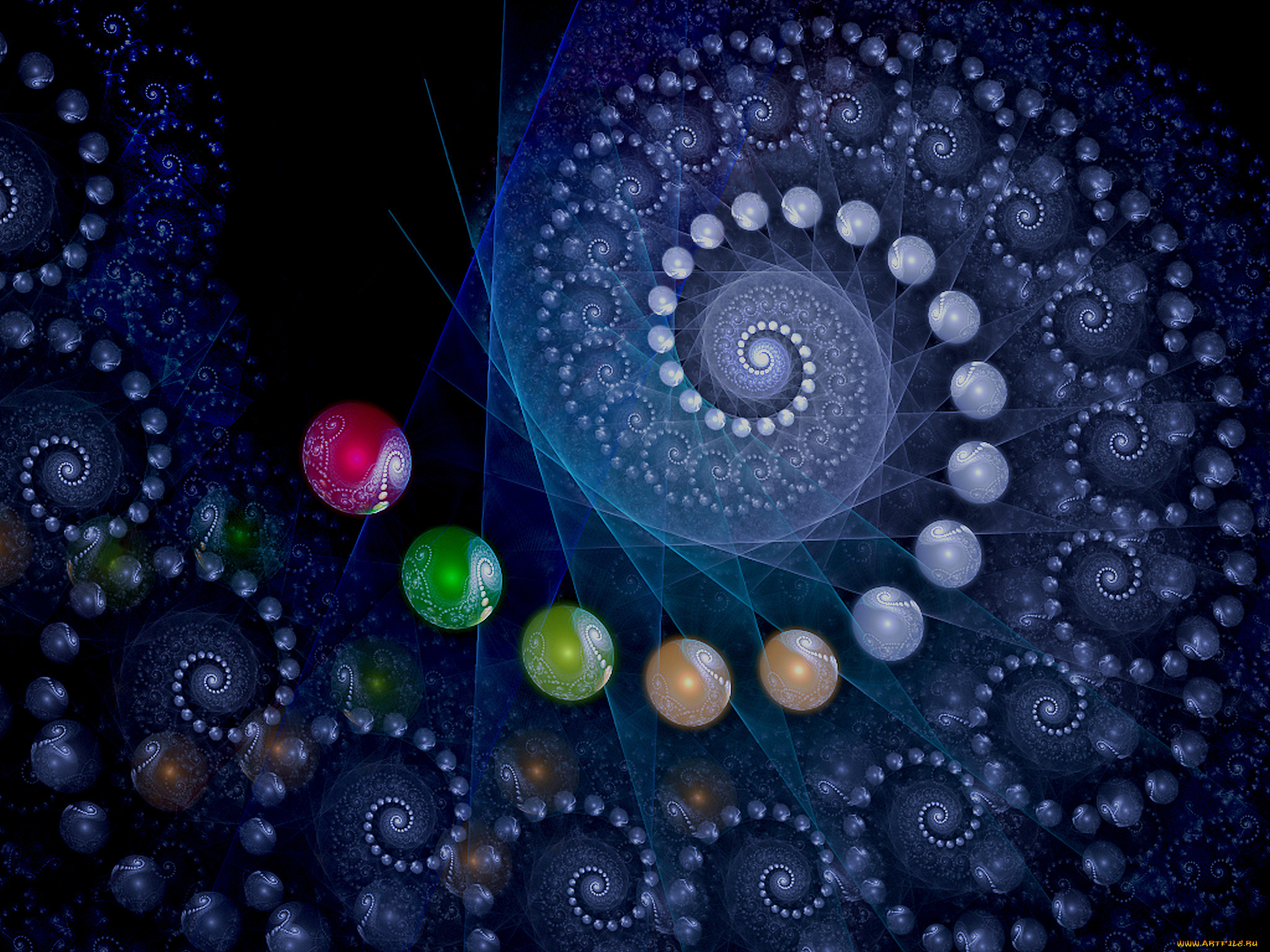 3д, графика, fractal, фракталы, узор, цвета, фон