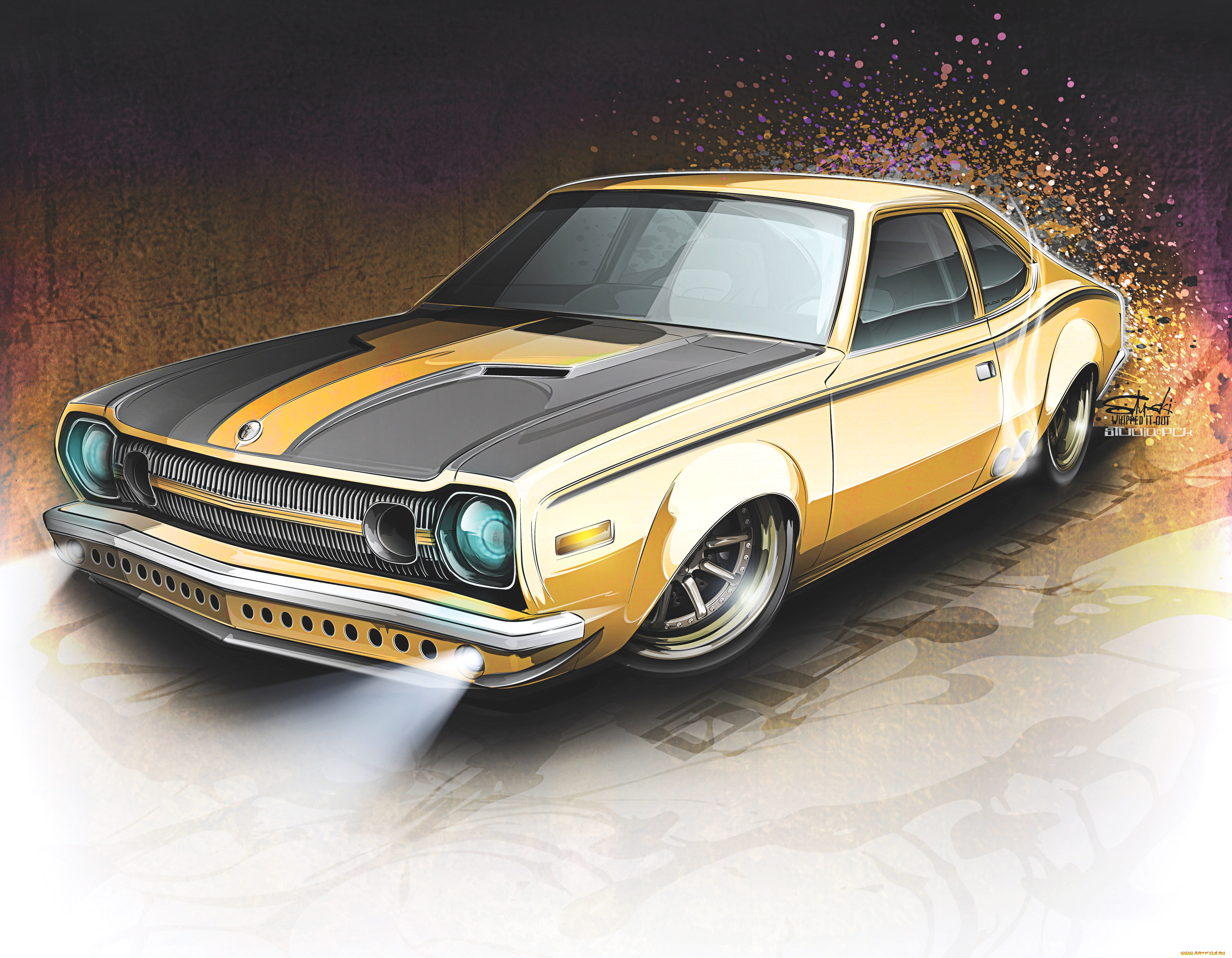 автомобили, векторная, графика, tuner